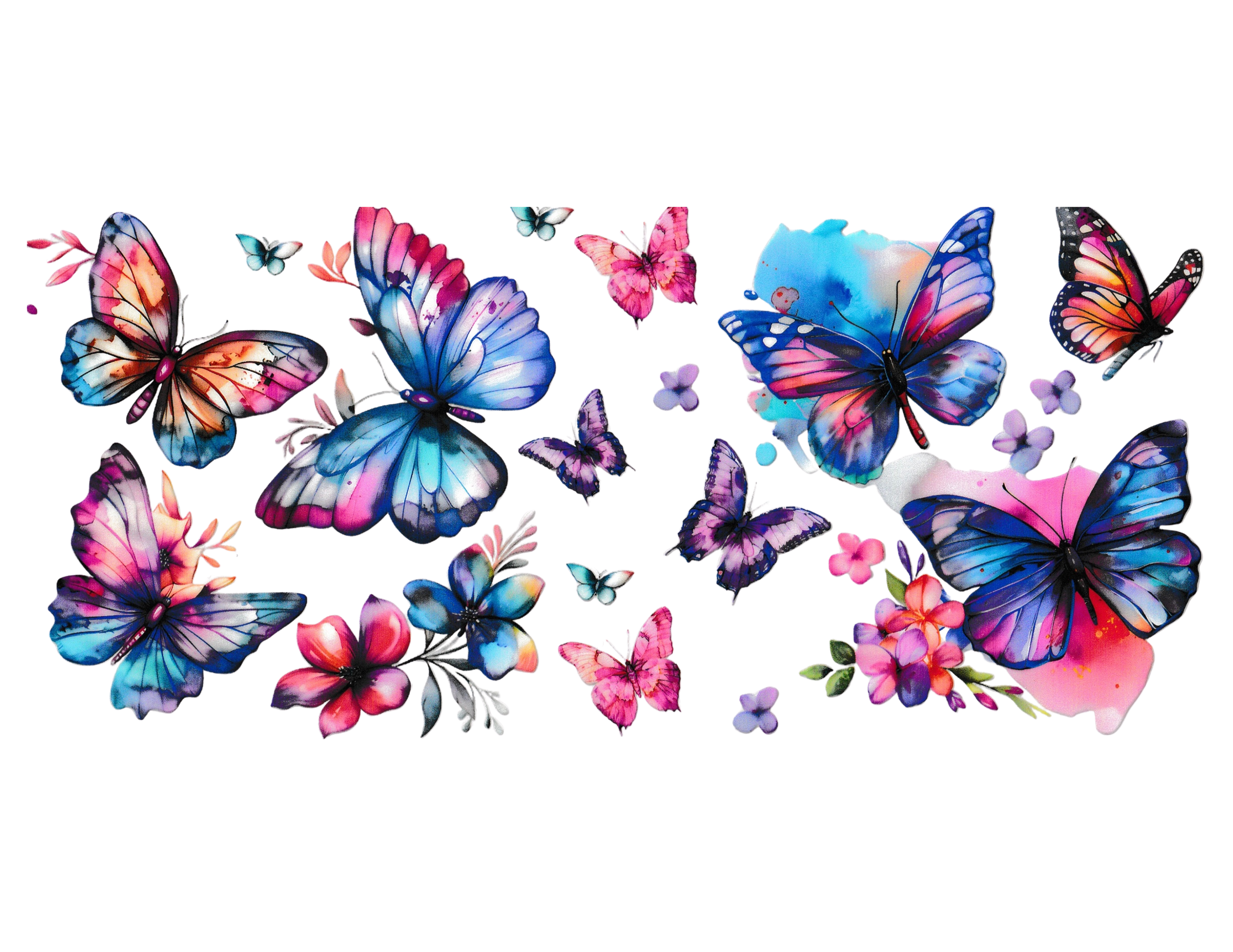 16oz Cup Wrap Butterfly