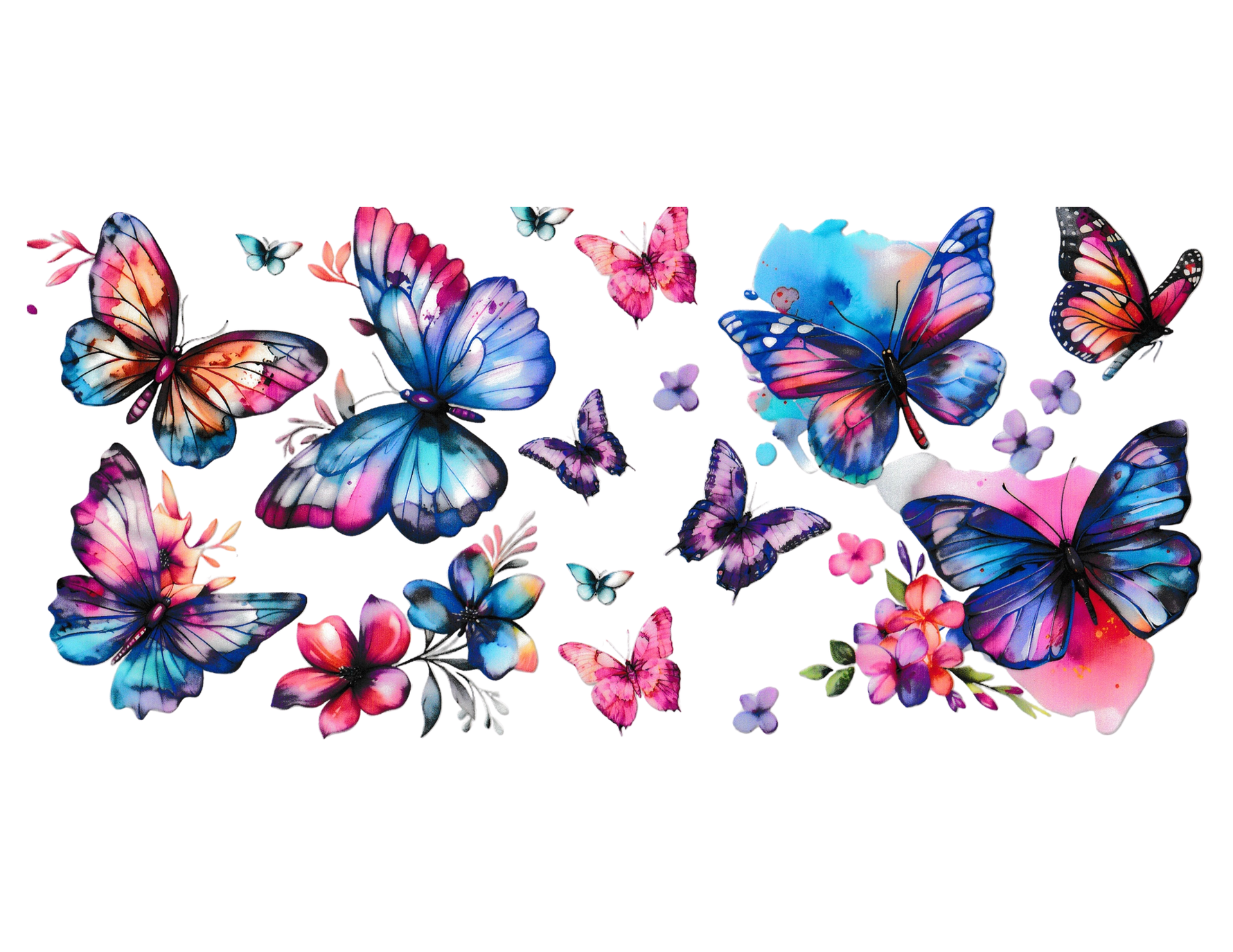 16oz Cup Wrap Butterfly