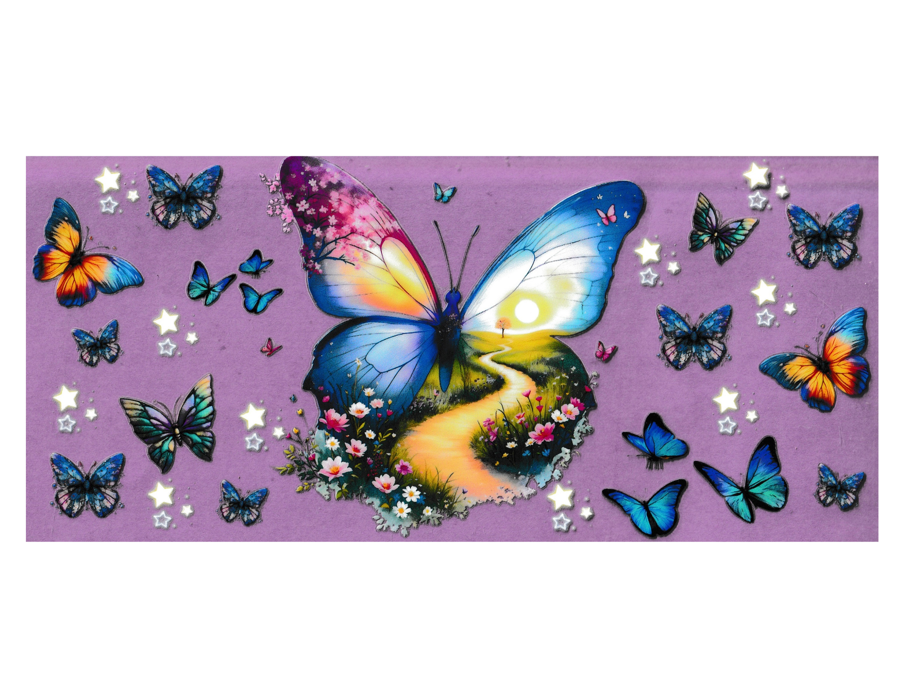 16oz Cup Wrap Butterfly