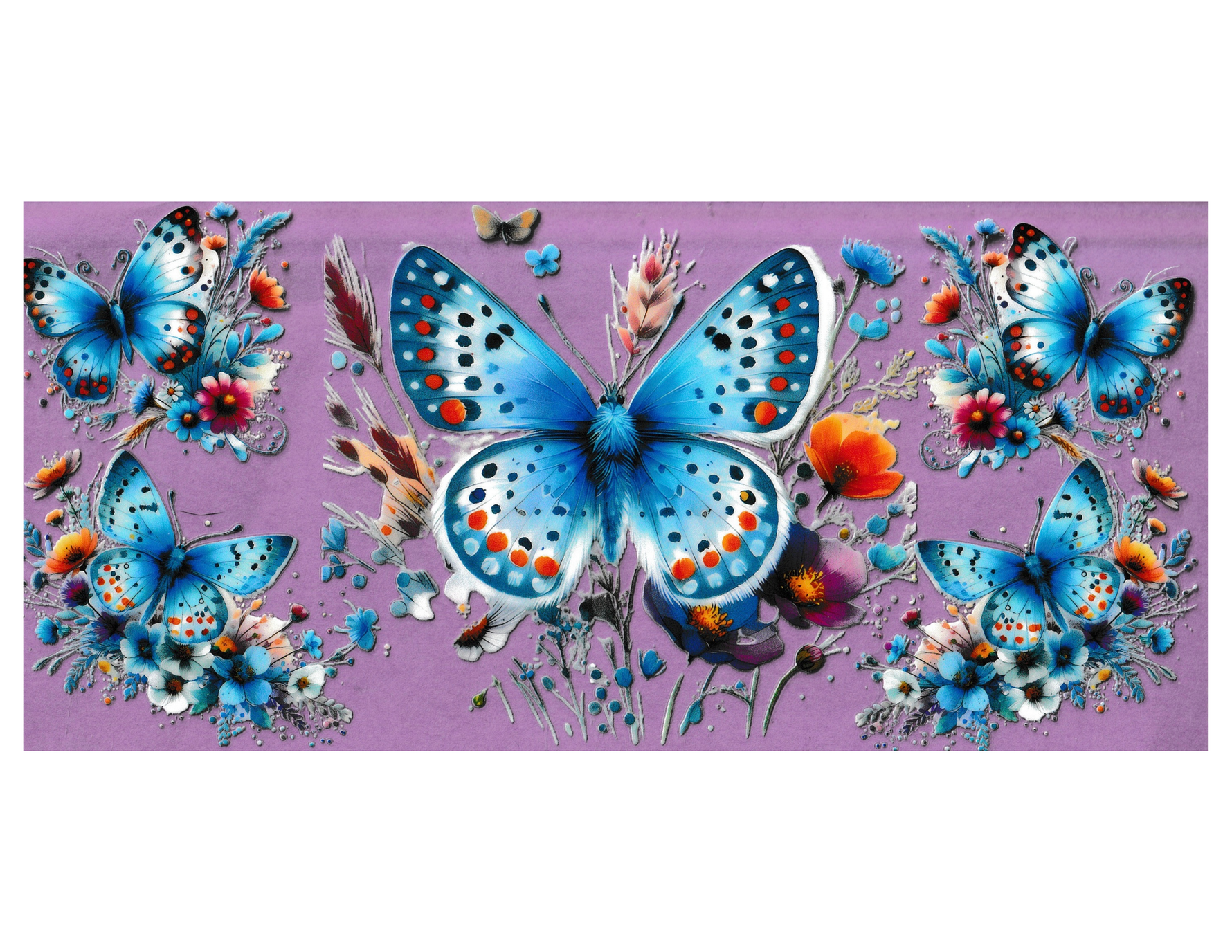 16oz Cup Wrap Butterfly