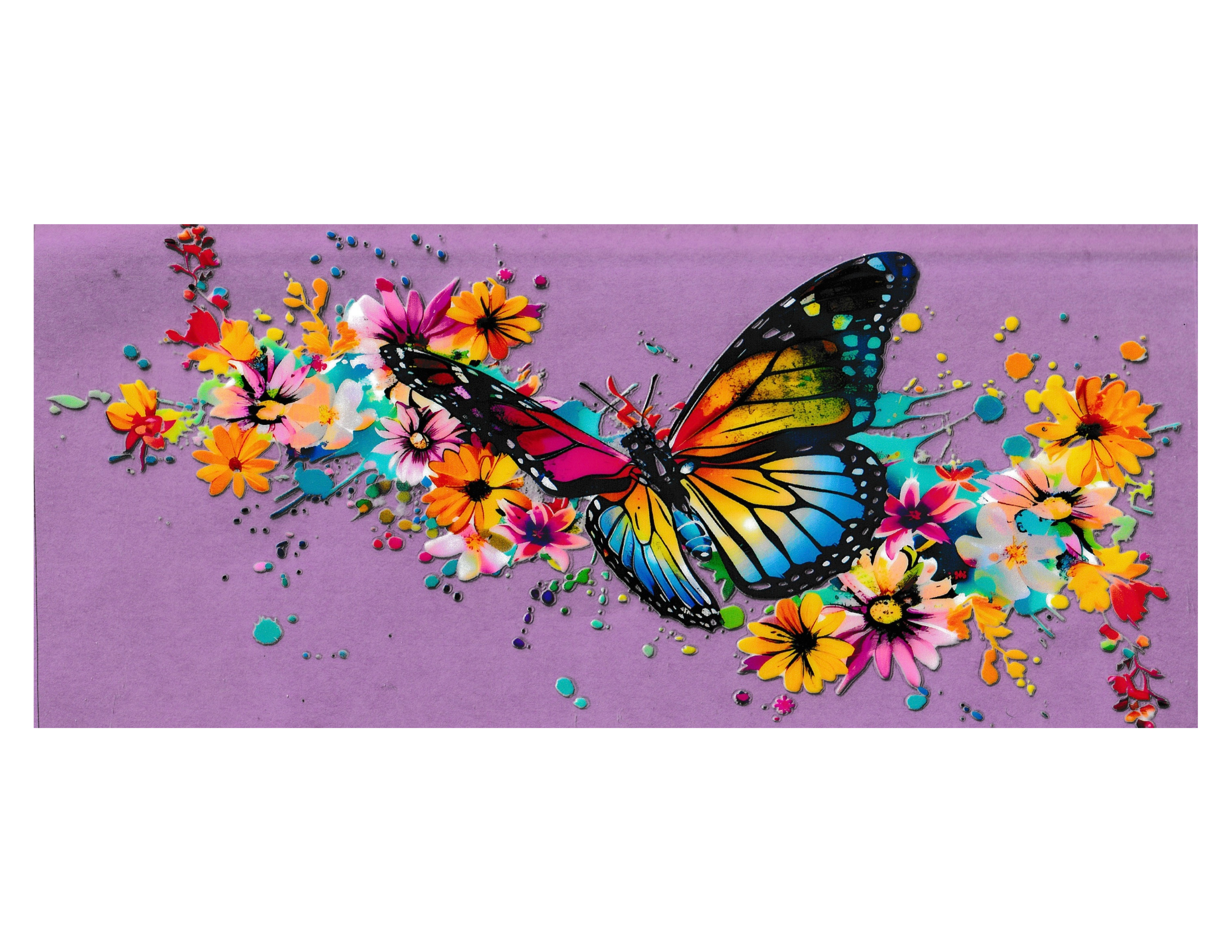 16oz Cup Wrap Butterfly