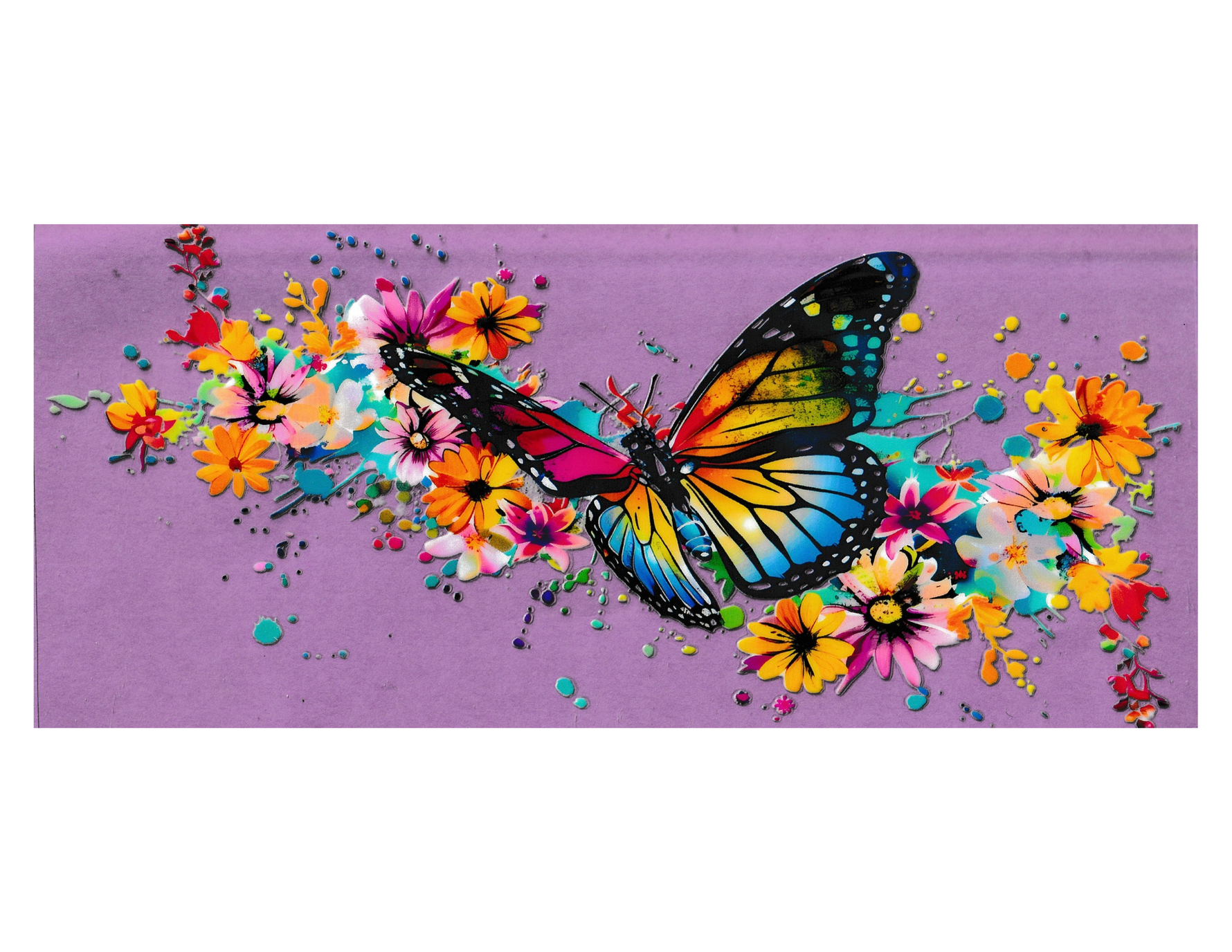 16oz Cup Wrap Butterfly