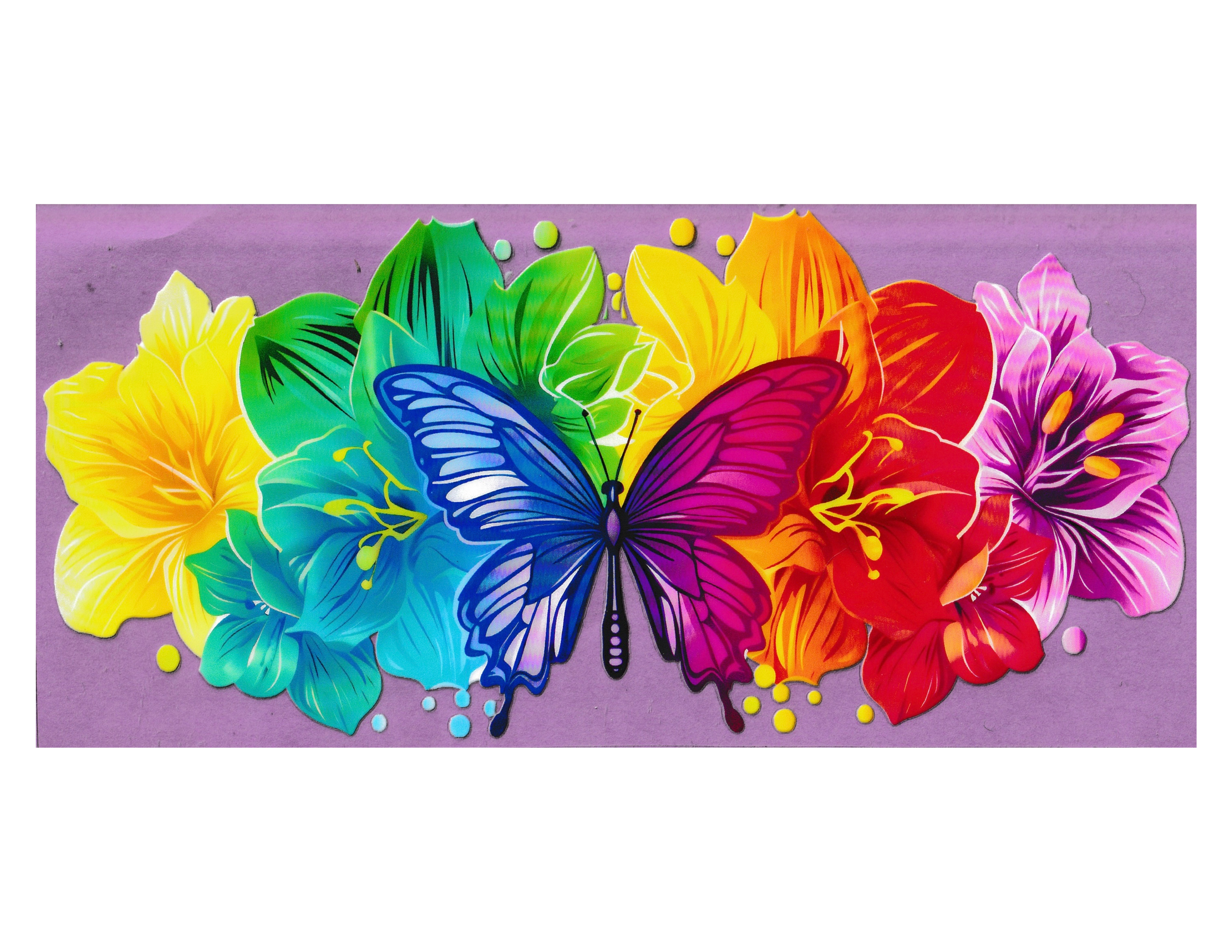 16oz Cup Wrap Butterfly