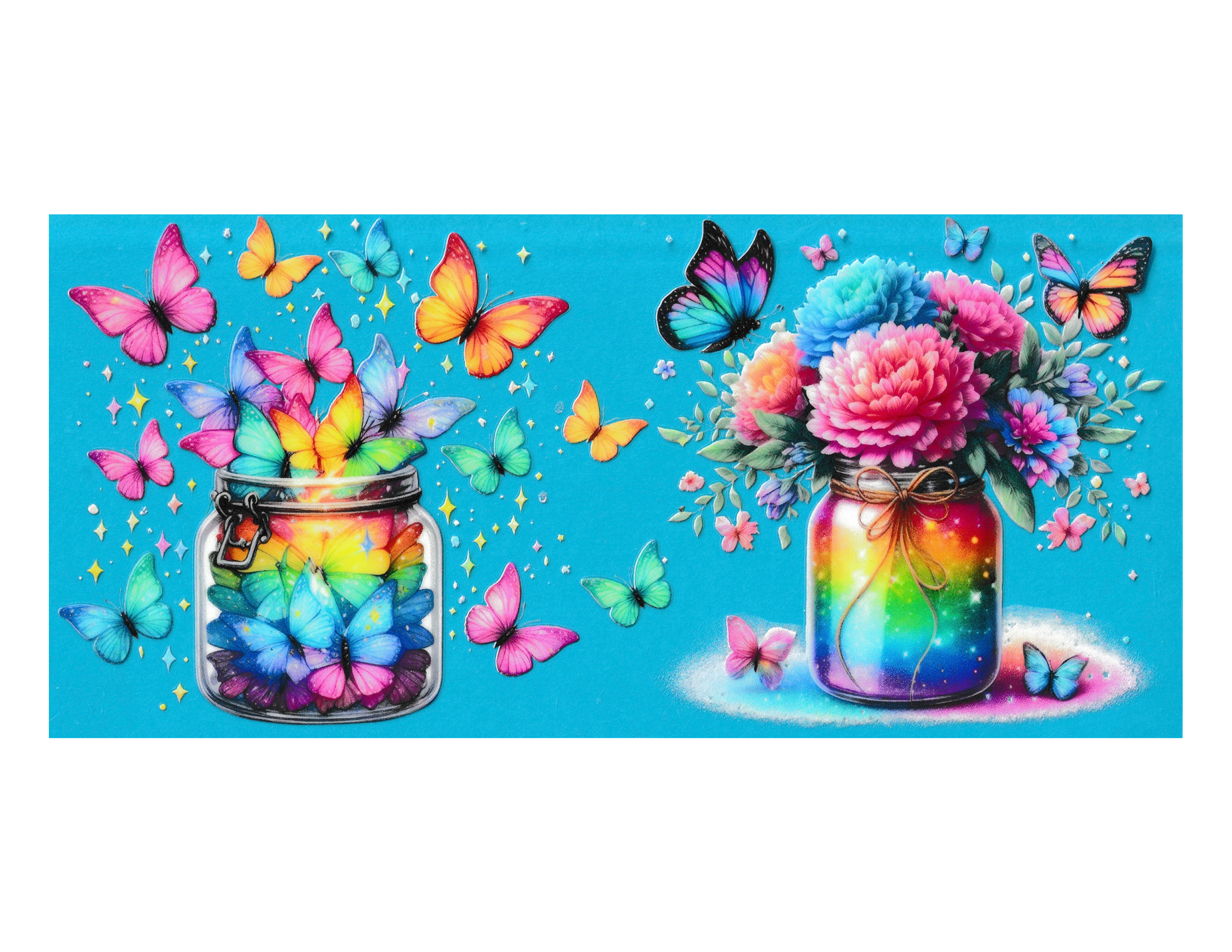 16oz Cup Wrap Butterfly
