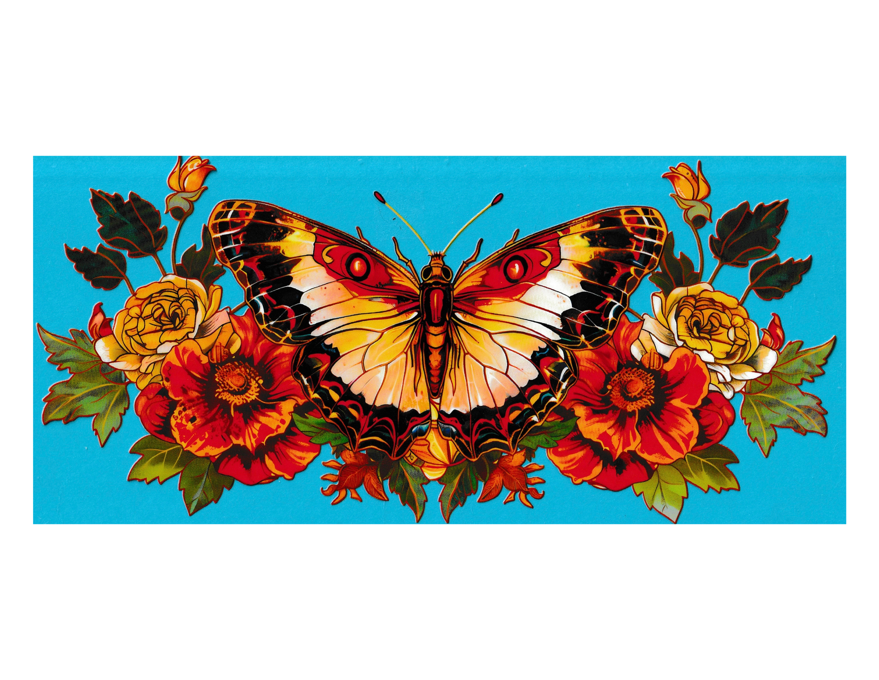 16oz Cup Wrap Big Butterfly