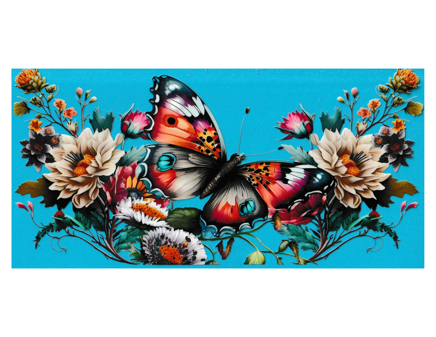 16oz Cup Wrap Butterfly