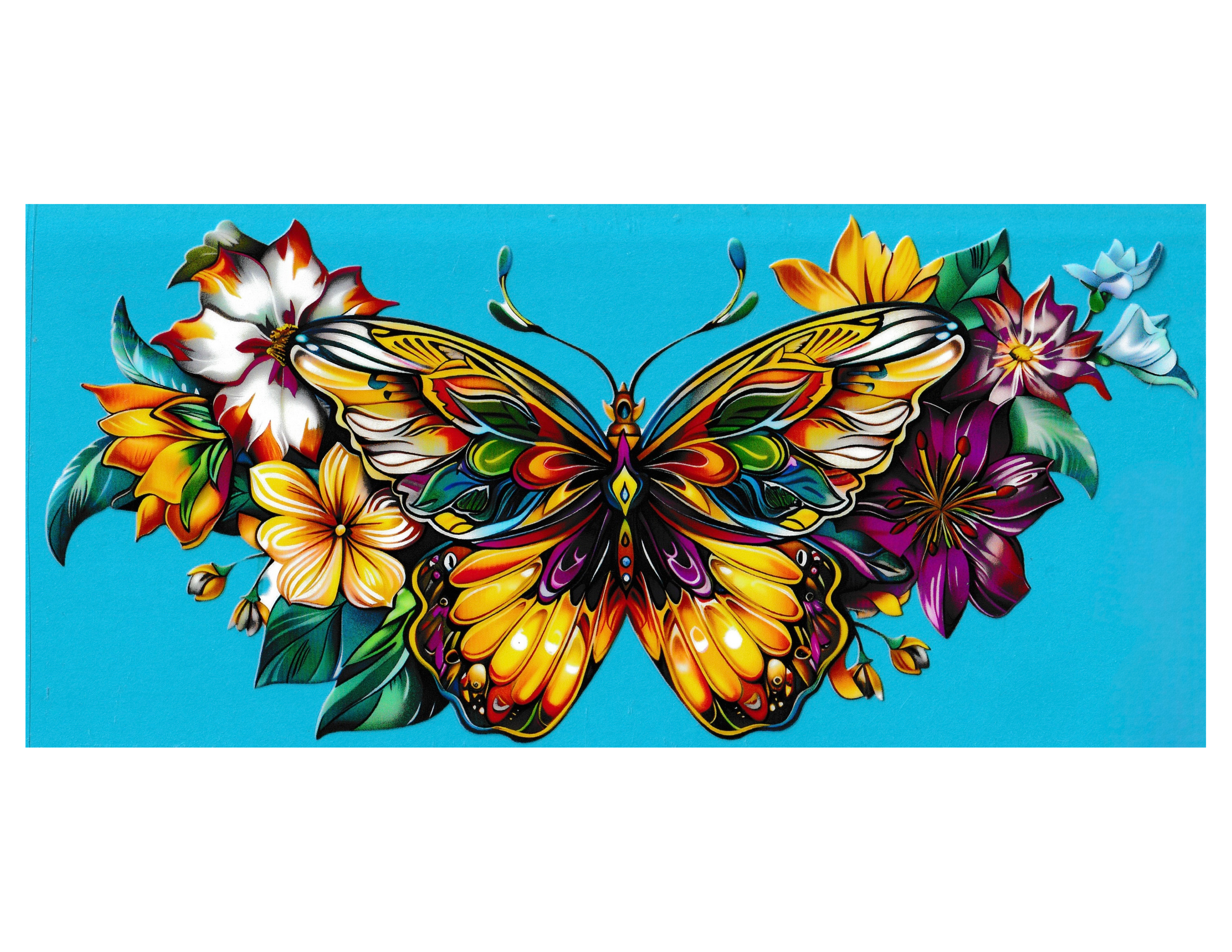 16oz Cup Wrap Butterfly