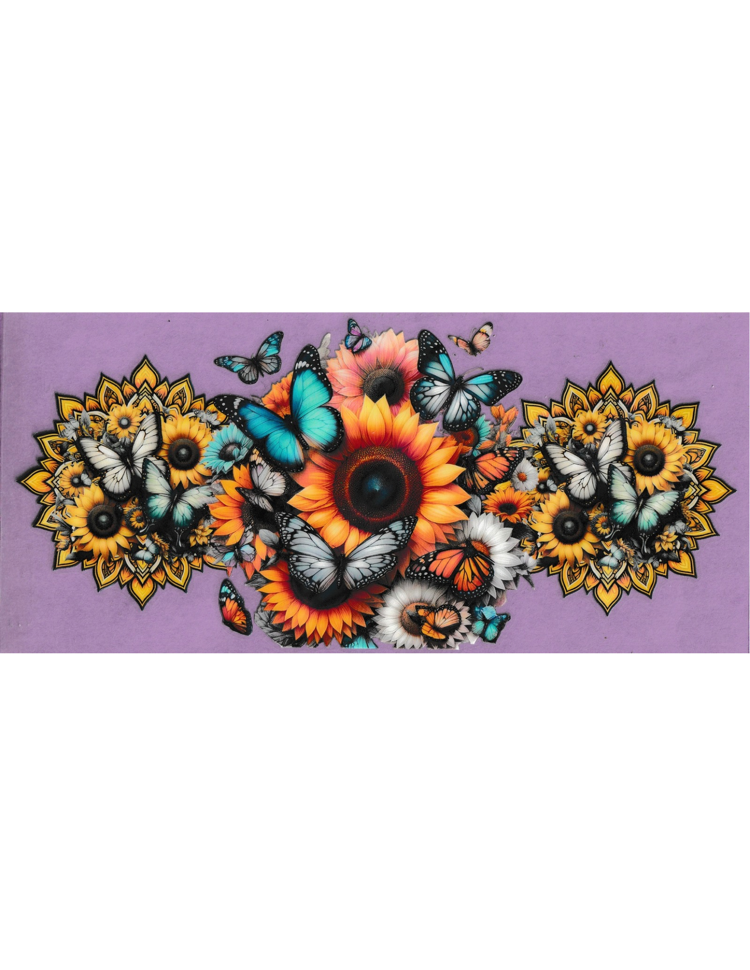 16oz Holographic Flowers/Butterfly