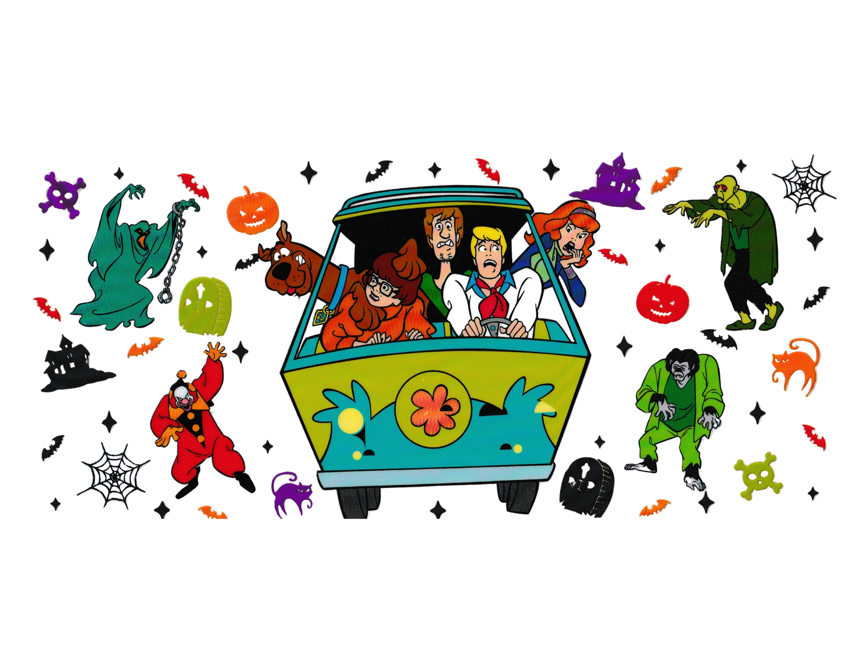 16oz Cup Wrap Mystery Machine Group