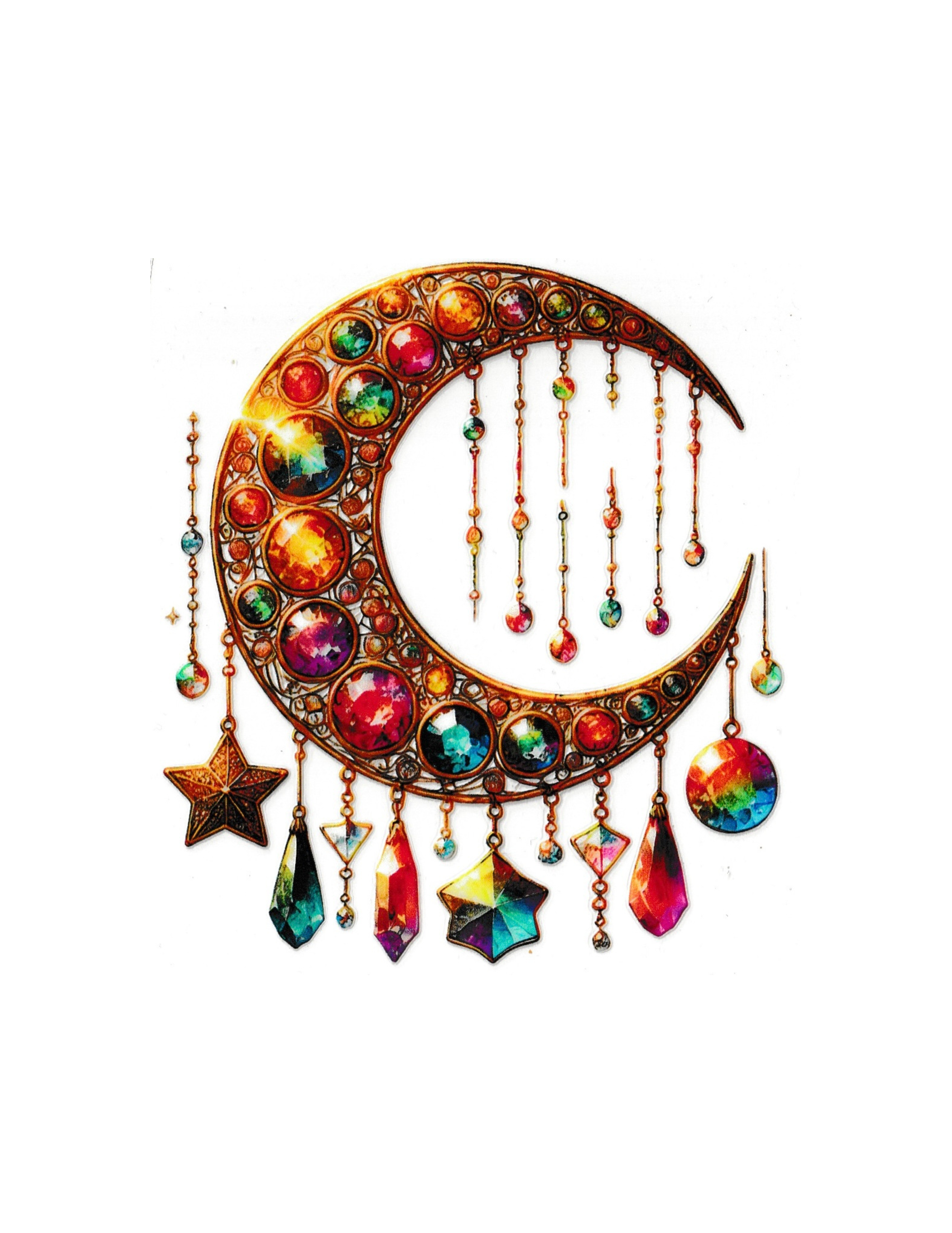 4in Cup Decal Moon