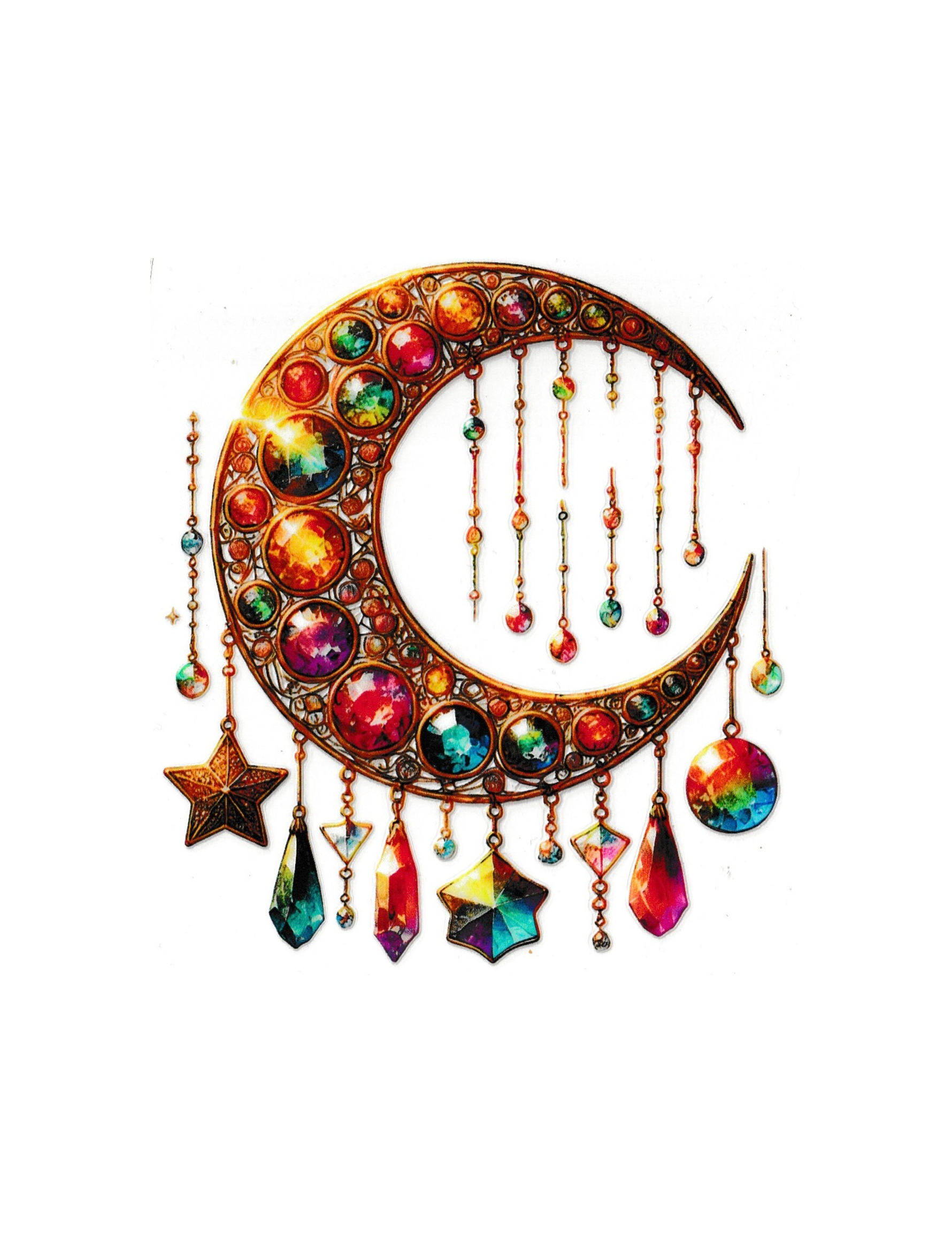 4in Cup Decal Moon