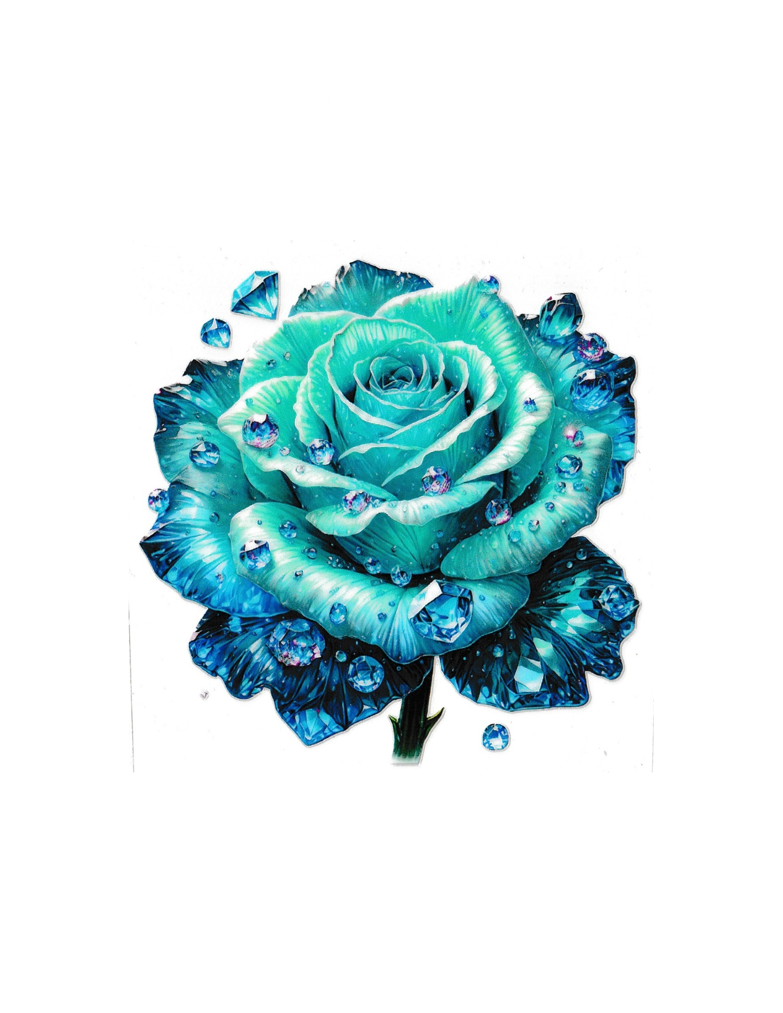 4in Cup Decal Flowers