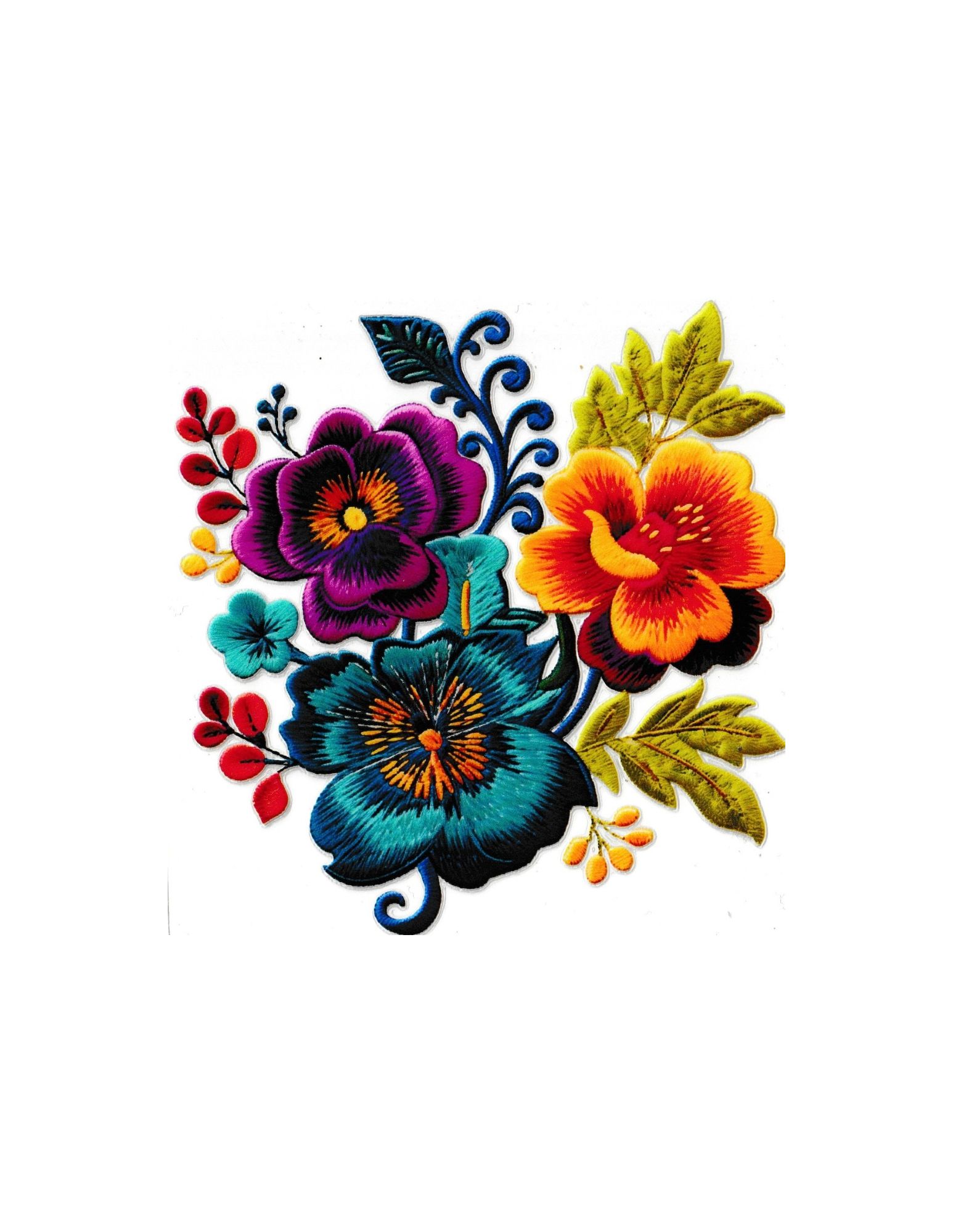 4in Cup Decal Flowers