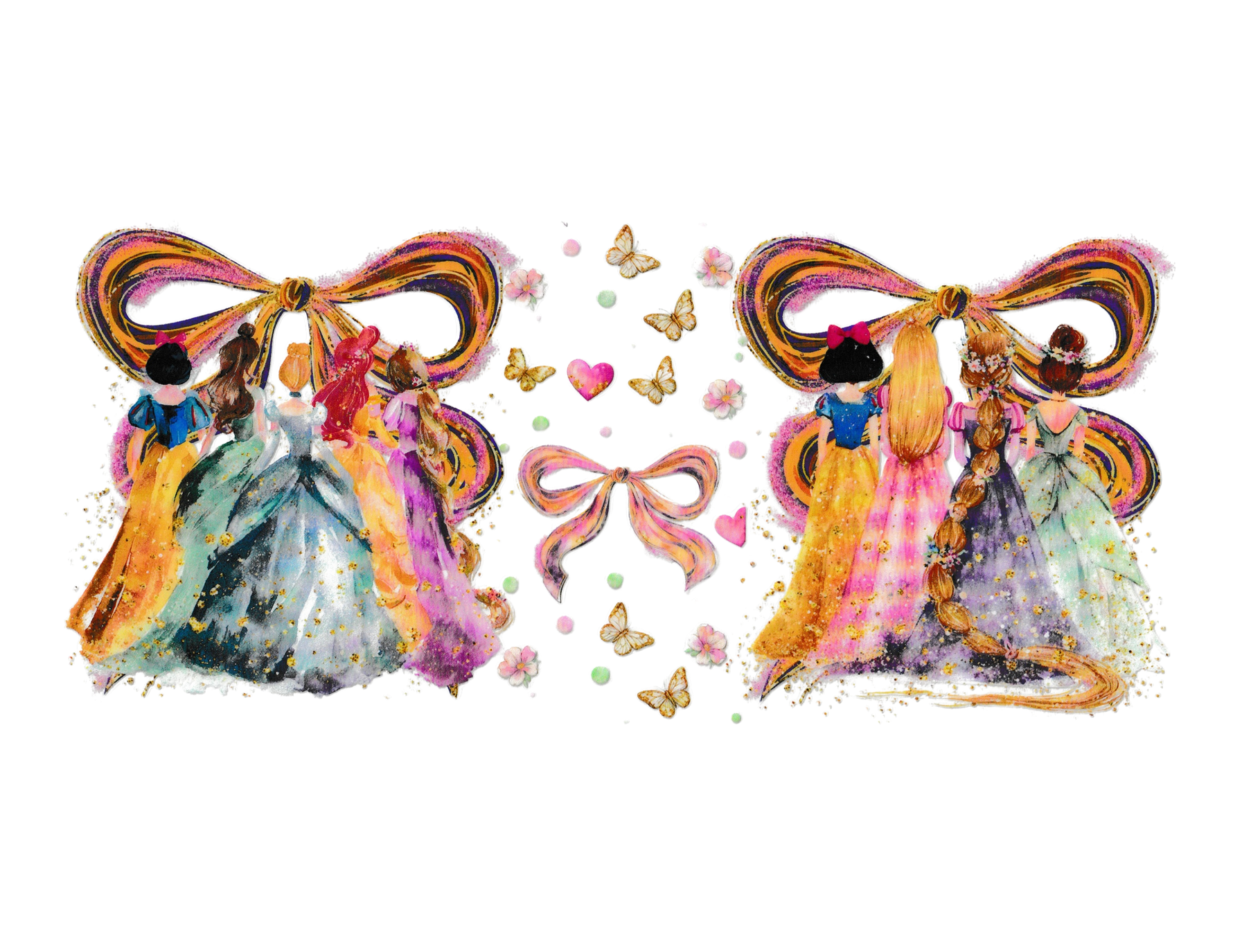 16oz Cup Wrap Multiple Princesses