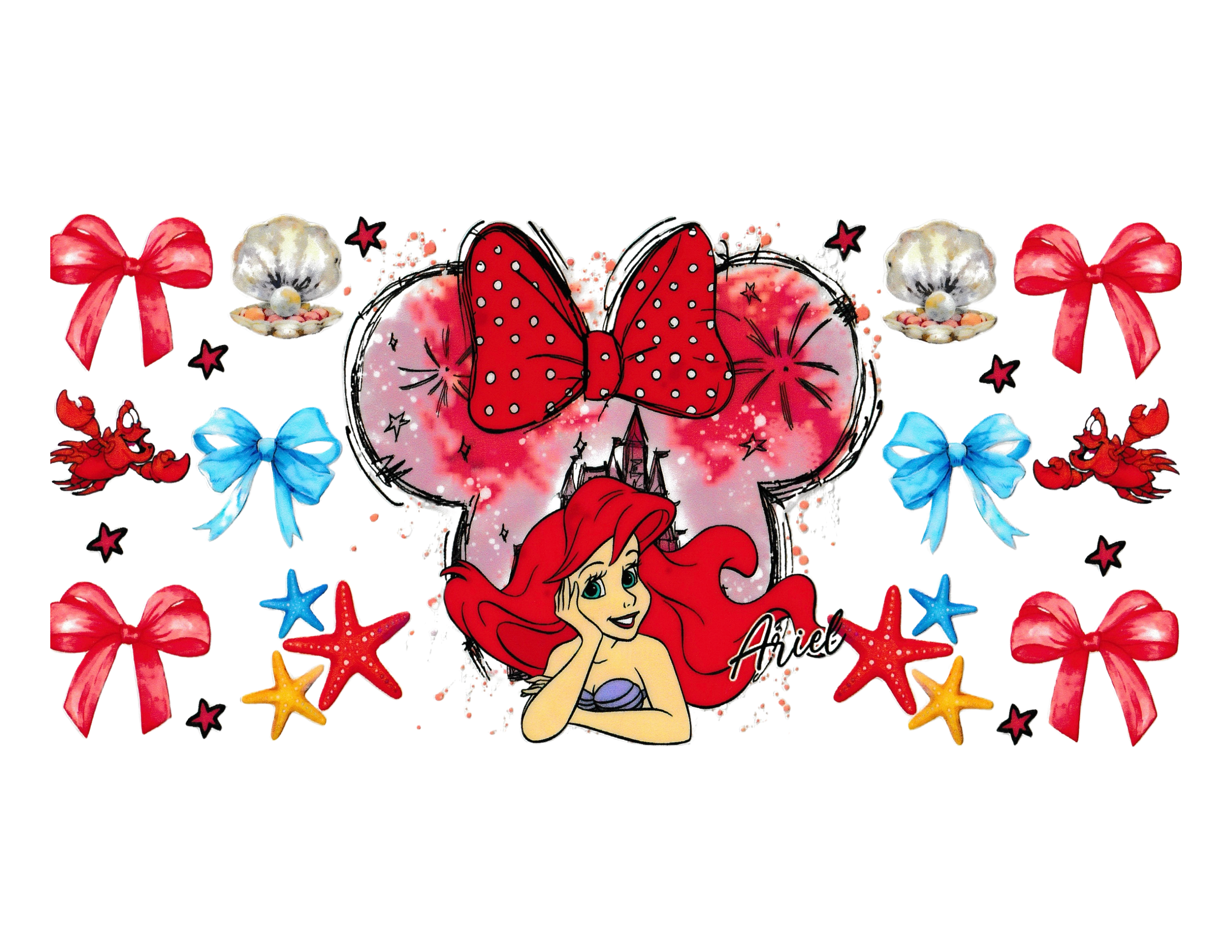 16oz Cup Wrap Mermaid Princess
