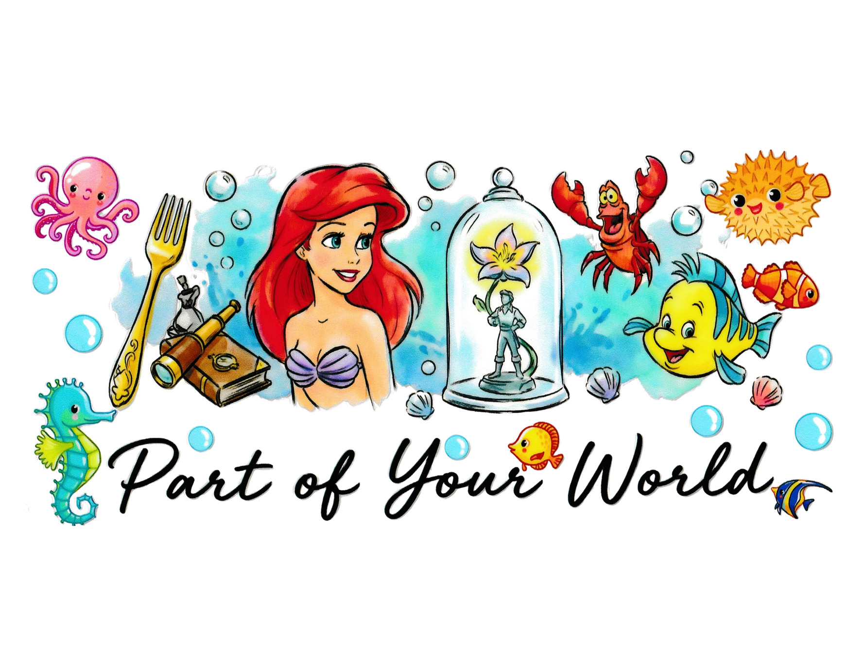 16oz Cup Wrap Mermaid Princess