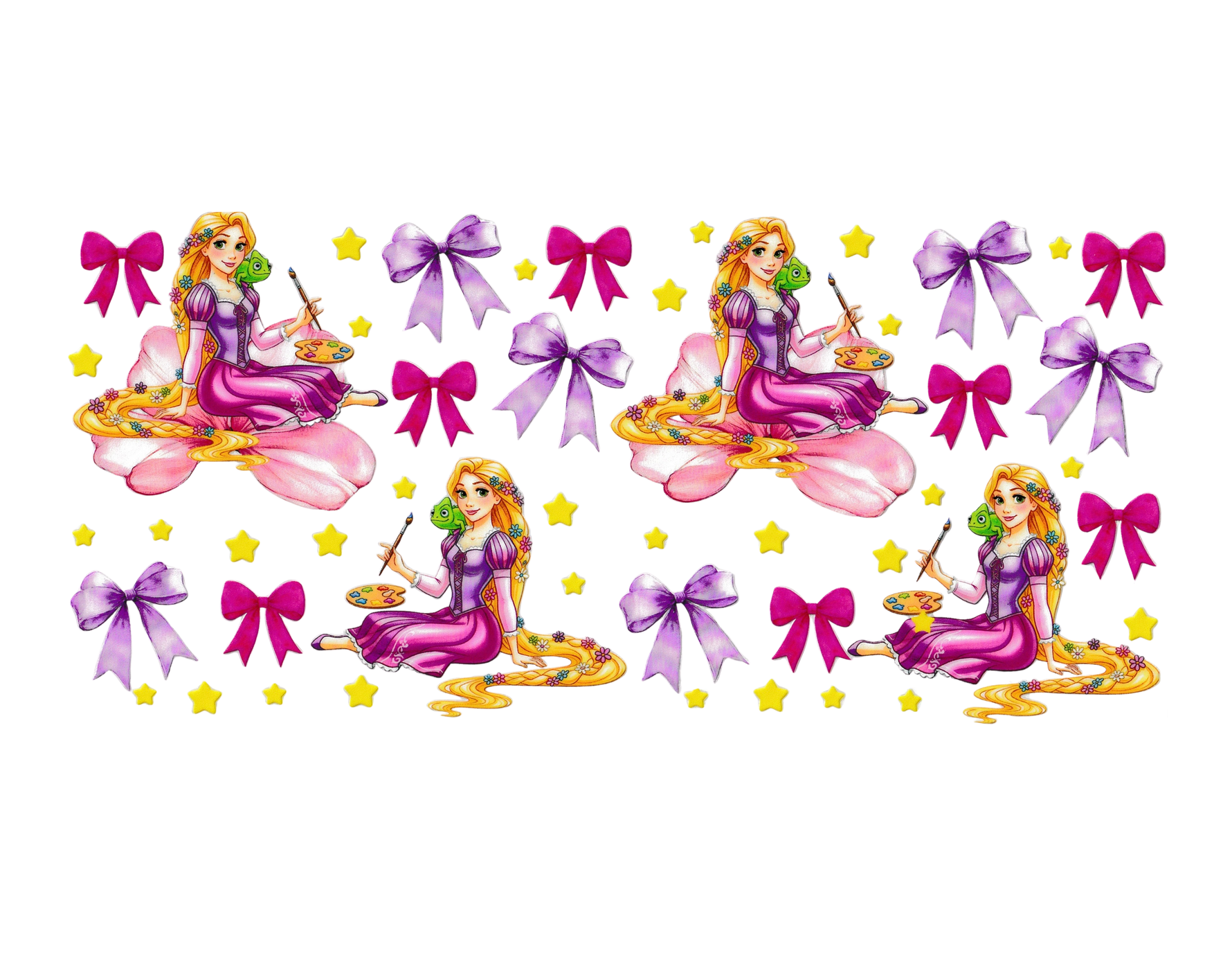 16oz Cup Wrap Long Hair Princess