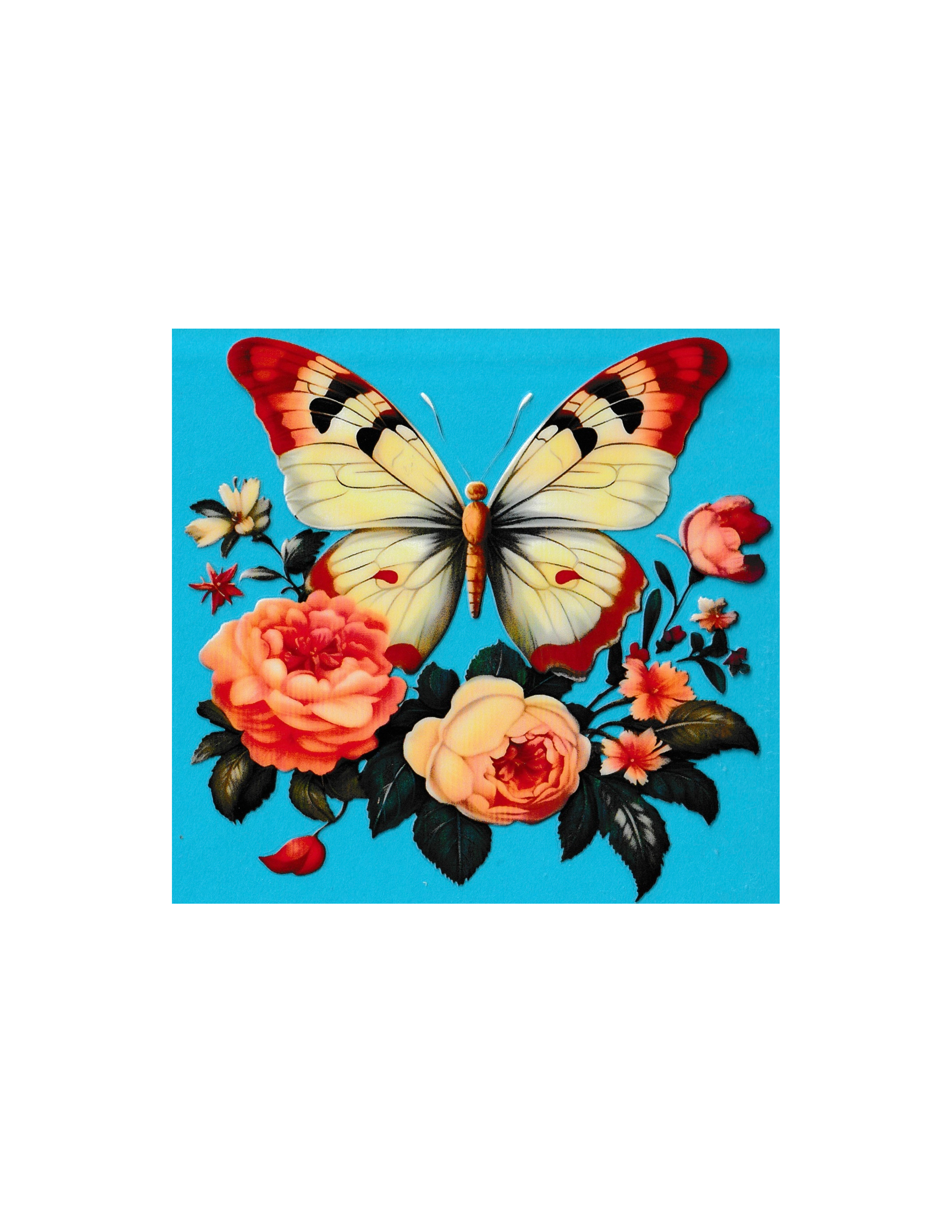 4in Cup Decal Butterfly
