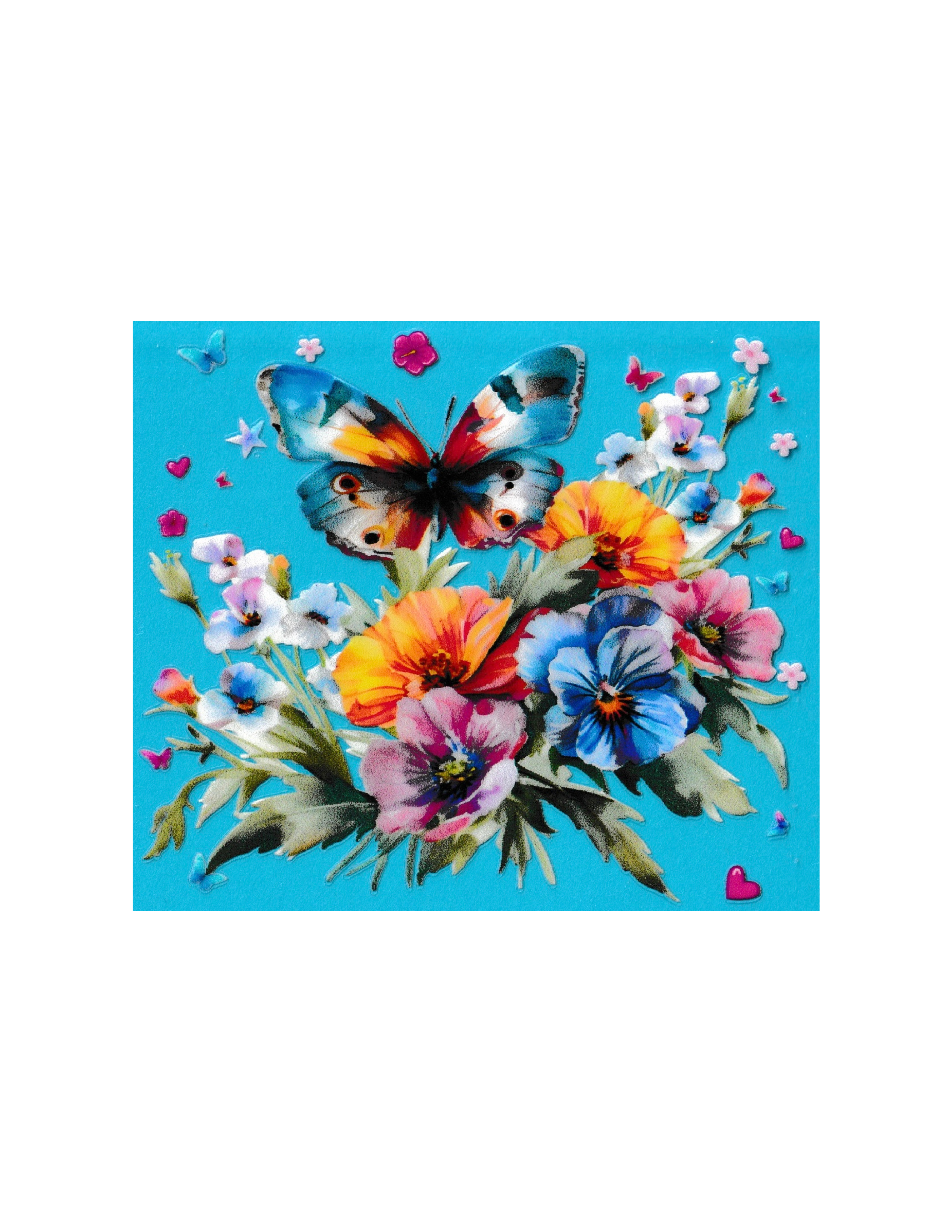 4in Cup Decal Butterfly