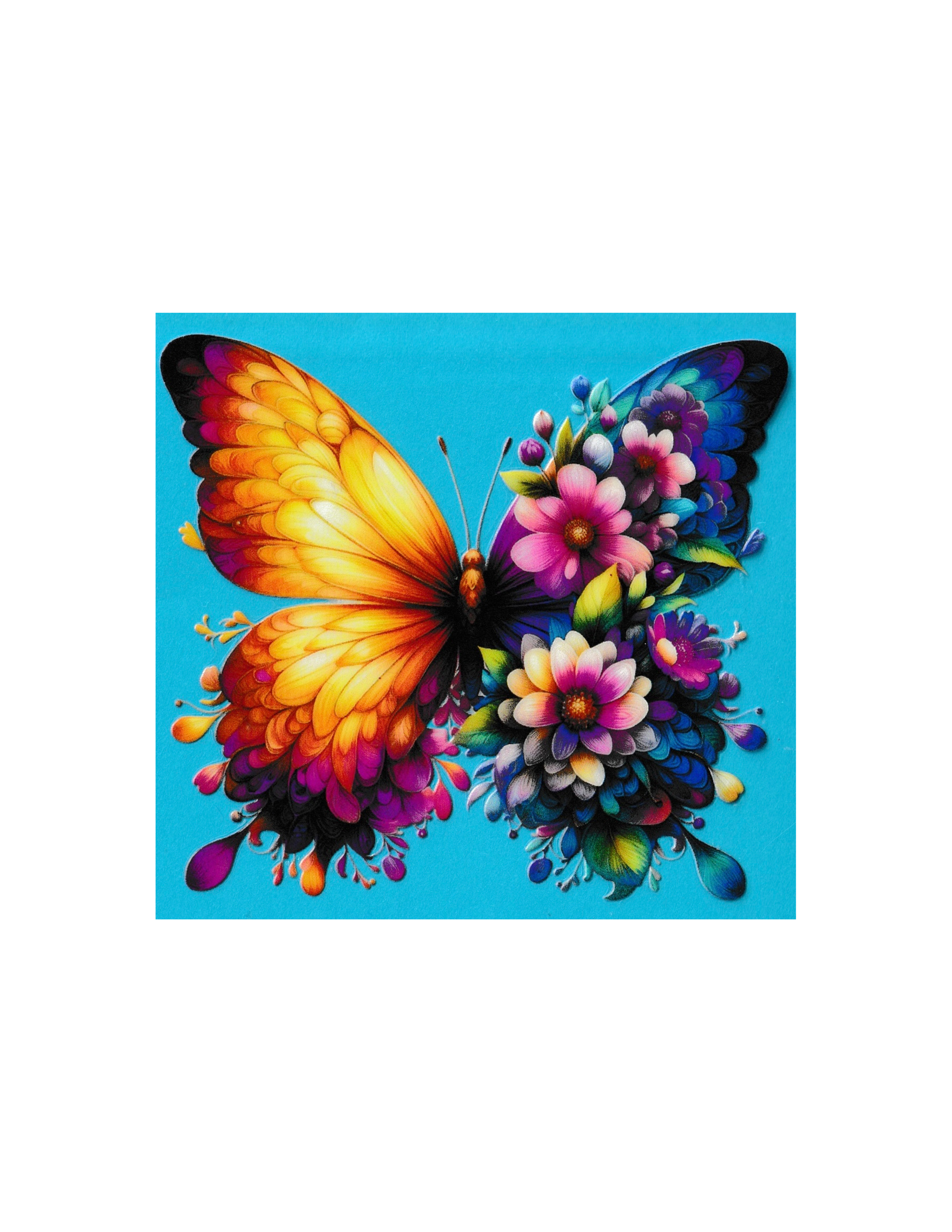 4in Cup Decal Butterfly