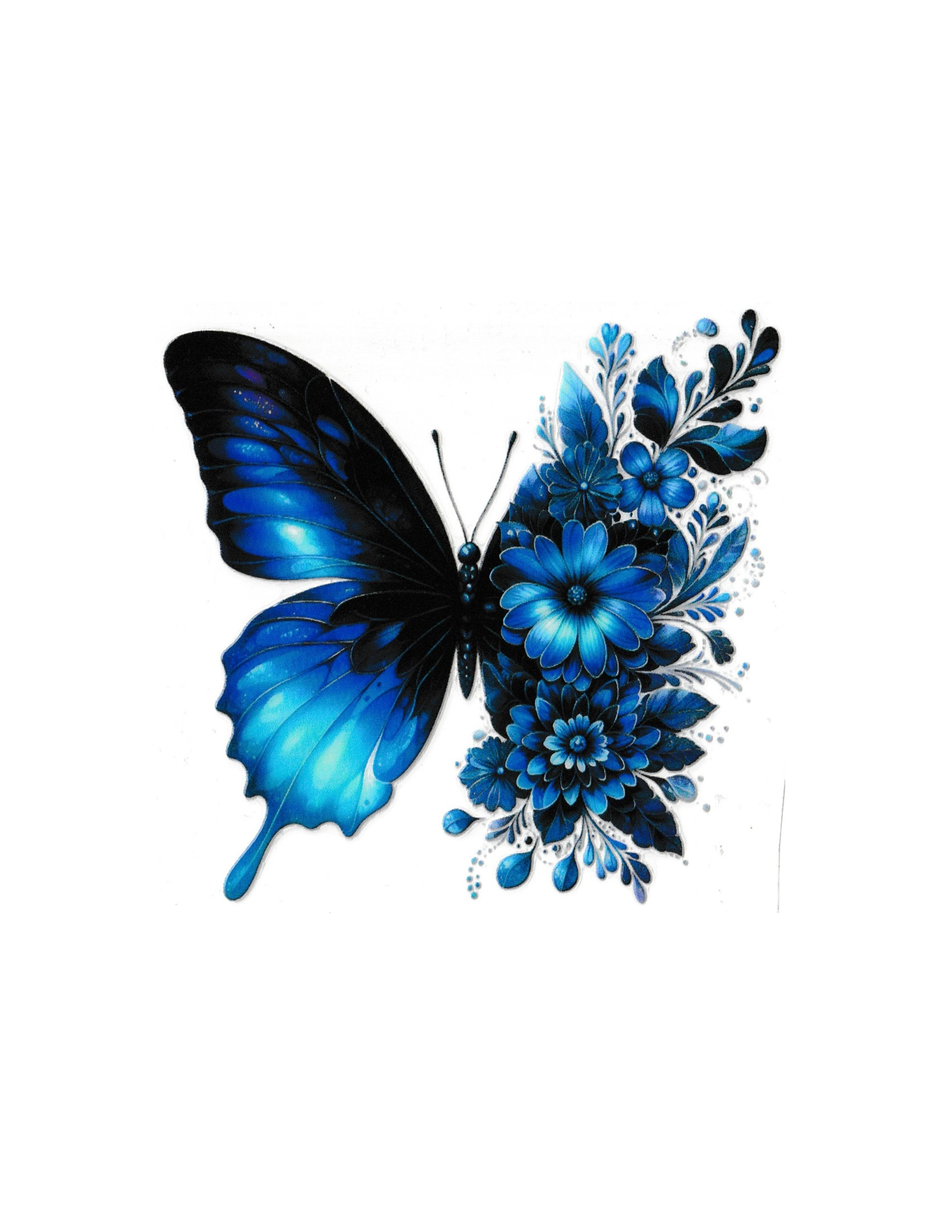 4in Cup Decal Butterfly