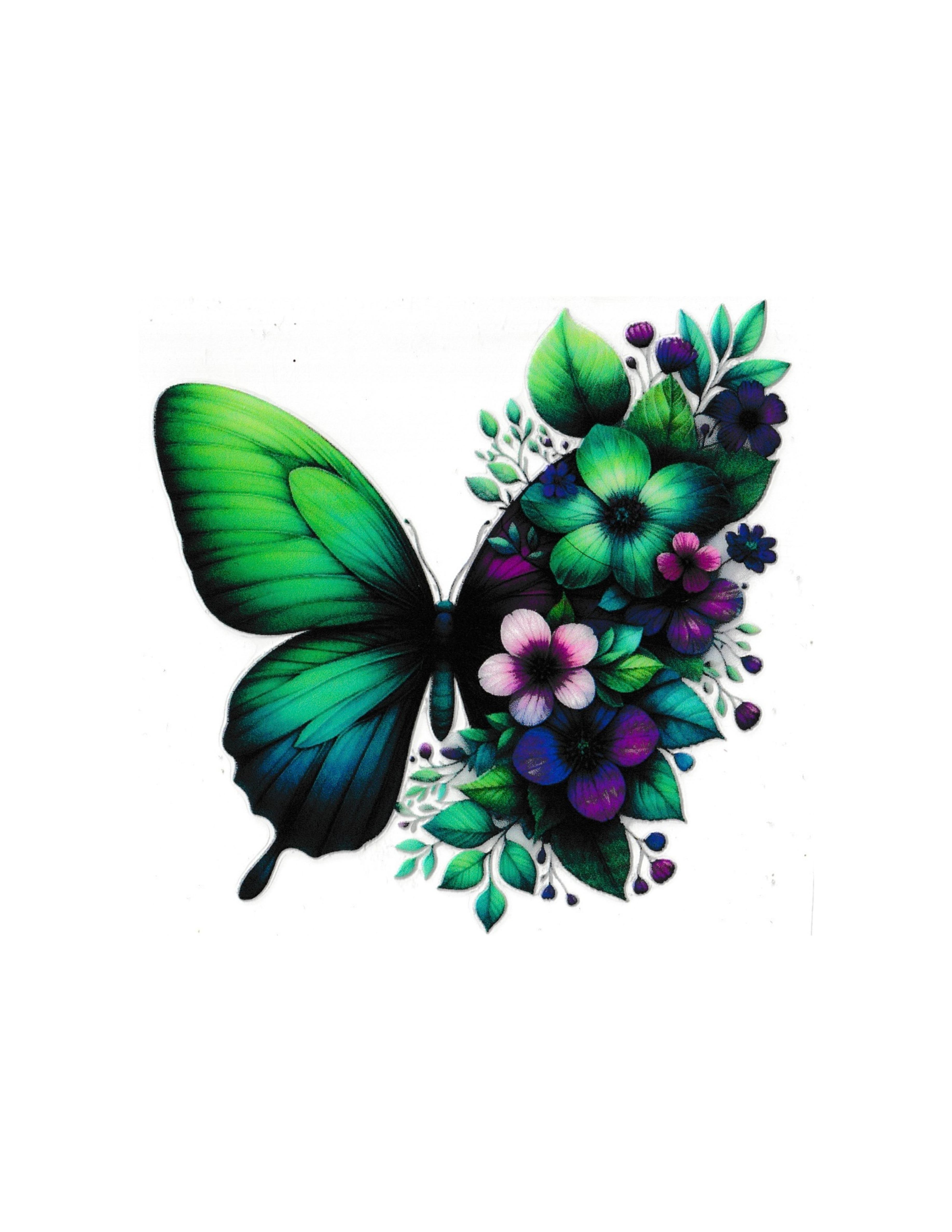 4in Cup Decal Butterfly