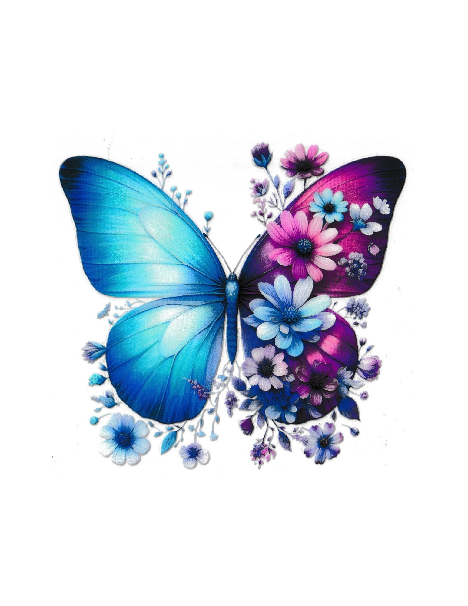 4in Cup Decal Butterfly