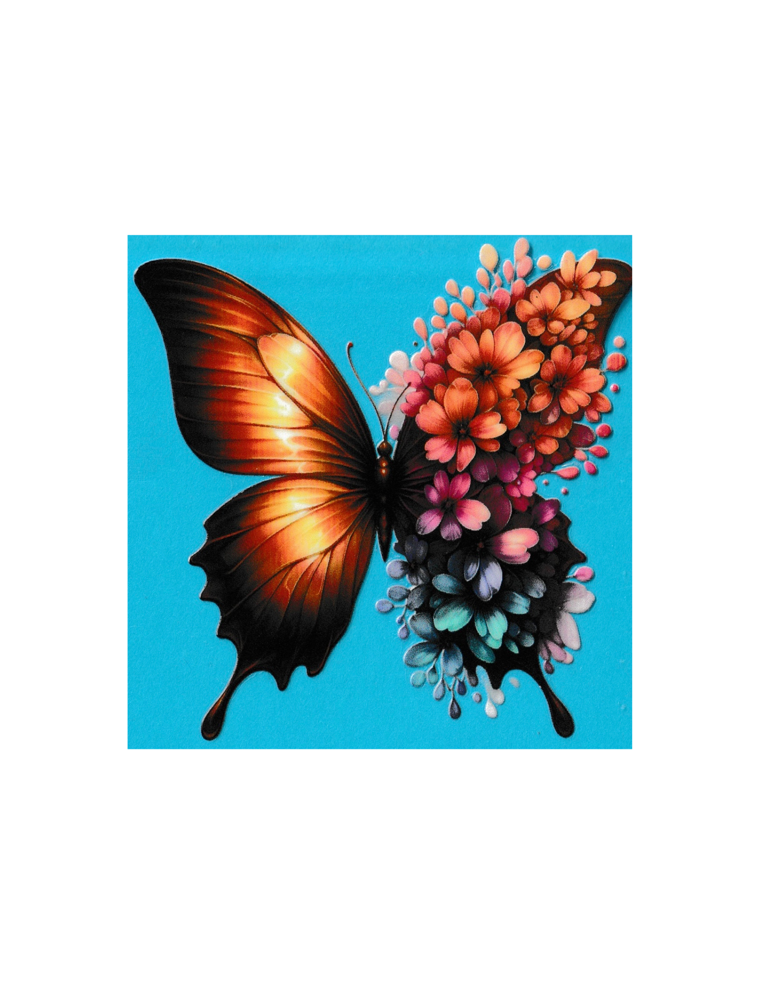 4in Cup Decal Butterfly