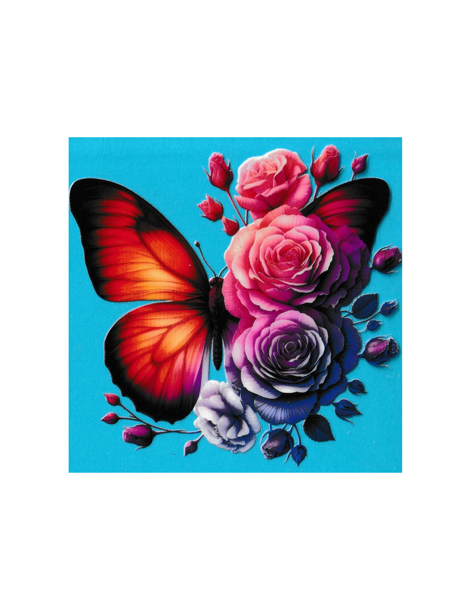 4in Cup Decal Butterfly