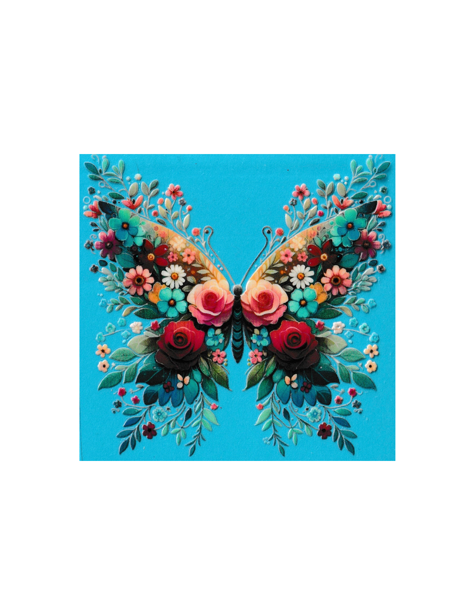 4in Cup Decal Butterfly