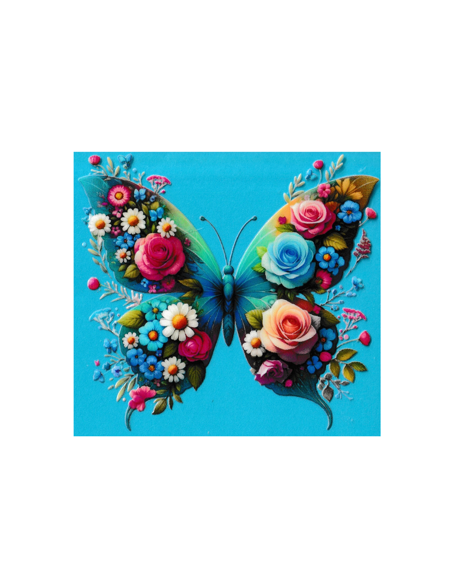 4in Cup Decal Butterfly