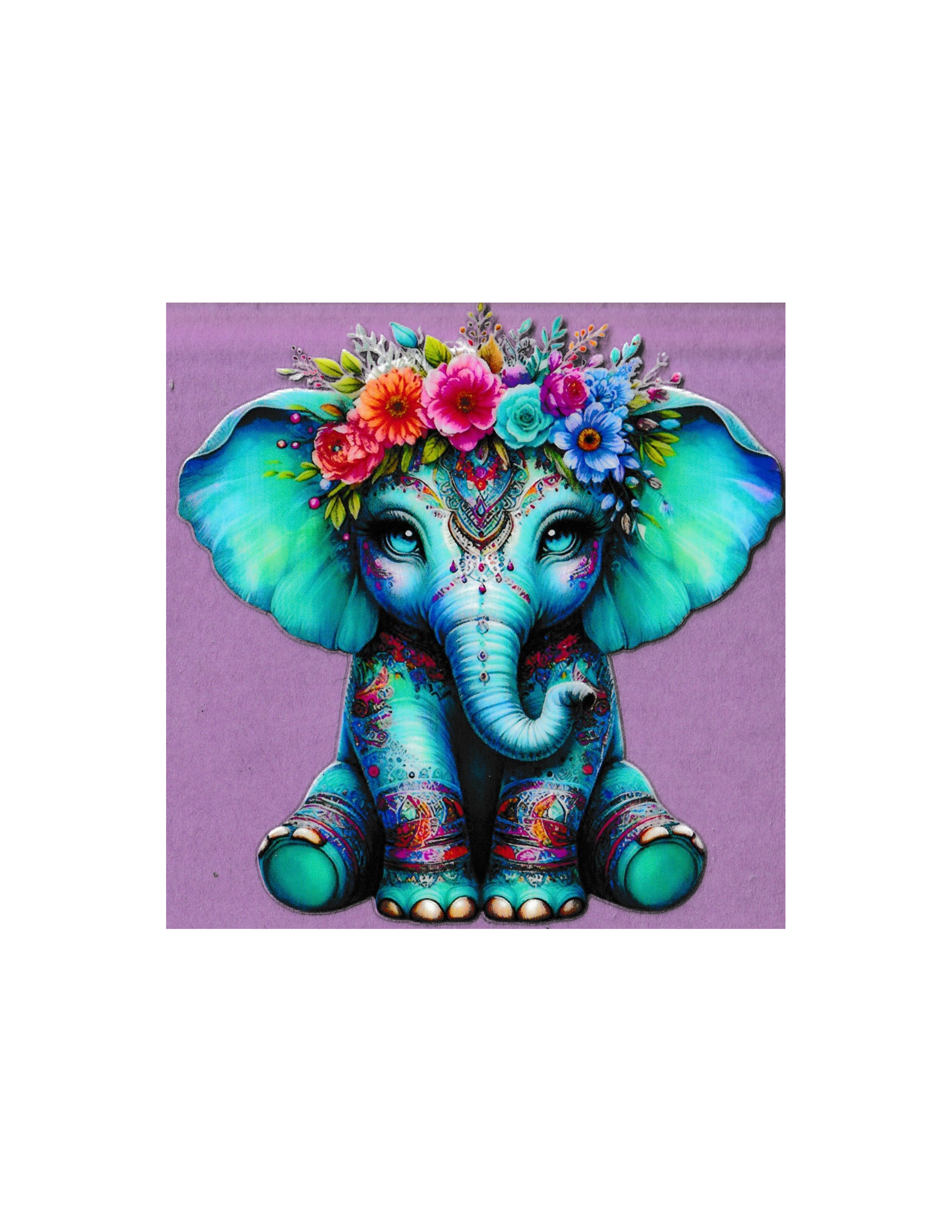 4in Cup Decal Elephant