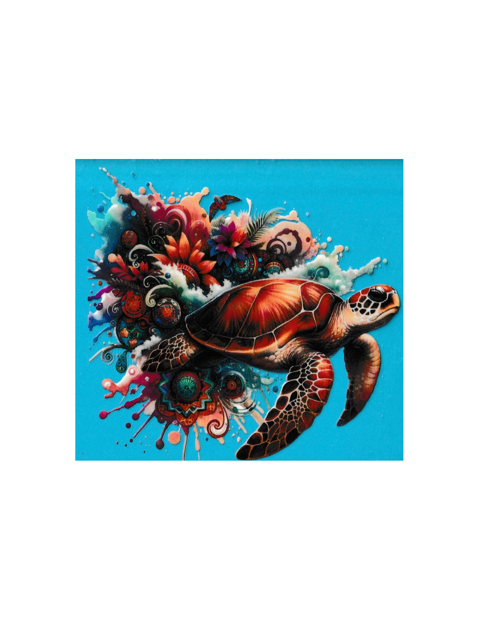 4in Cup Decal Turtle