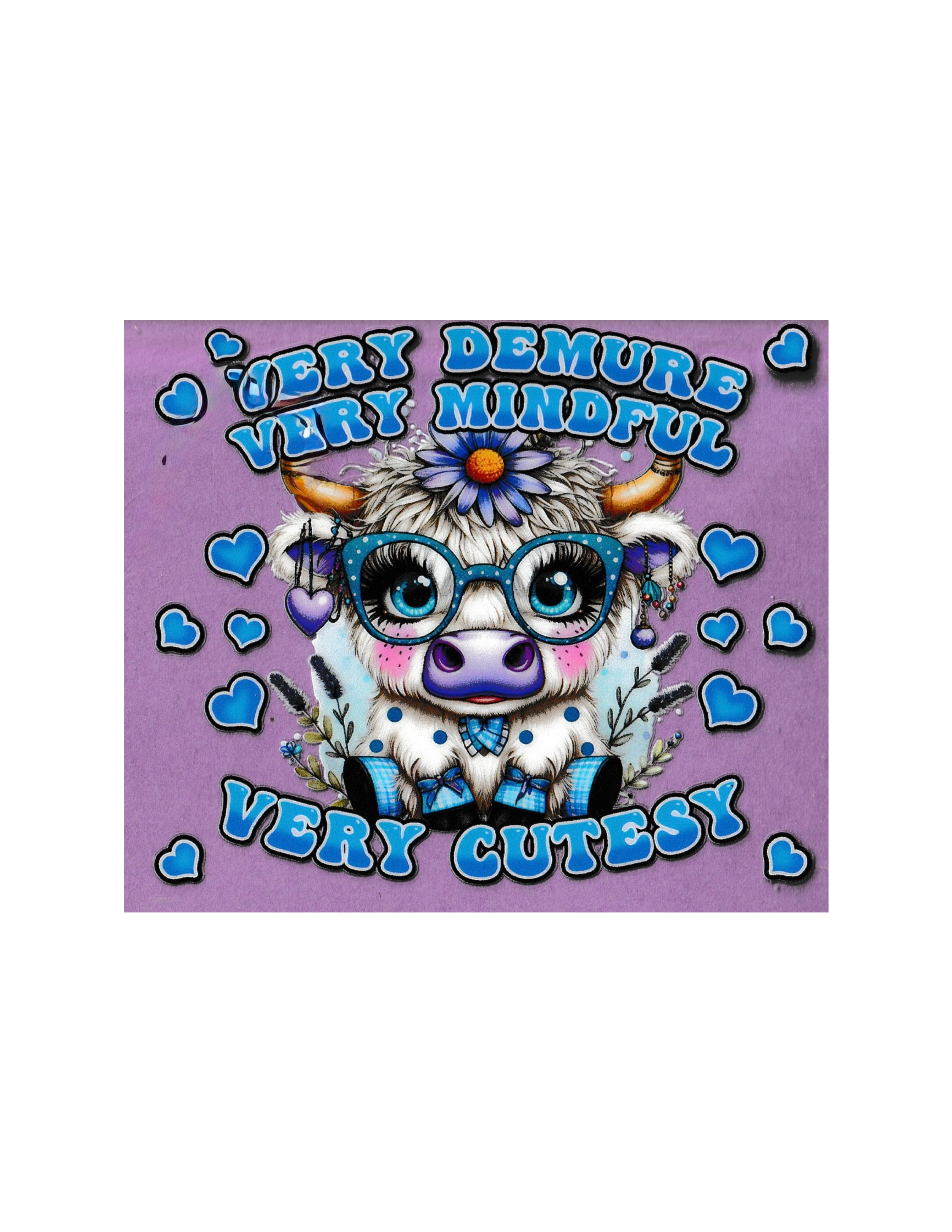 4in Cup Decal Cows #2