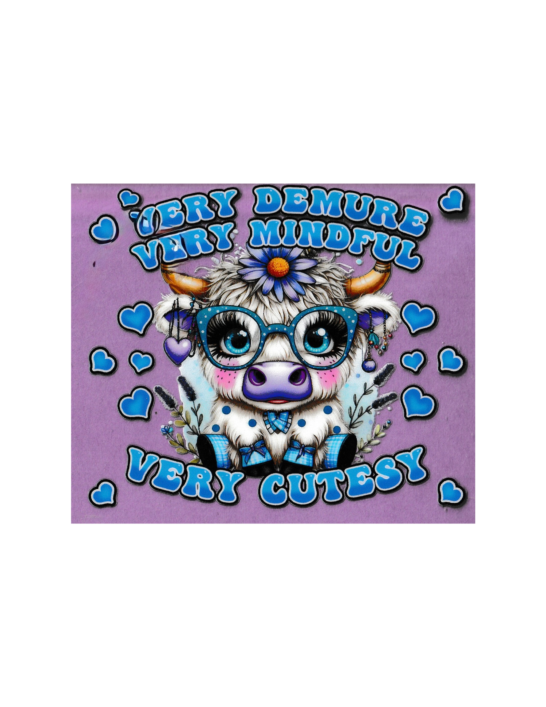 4in Cup Decal Cows #2