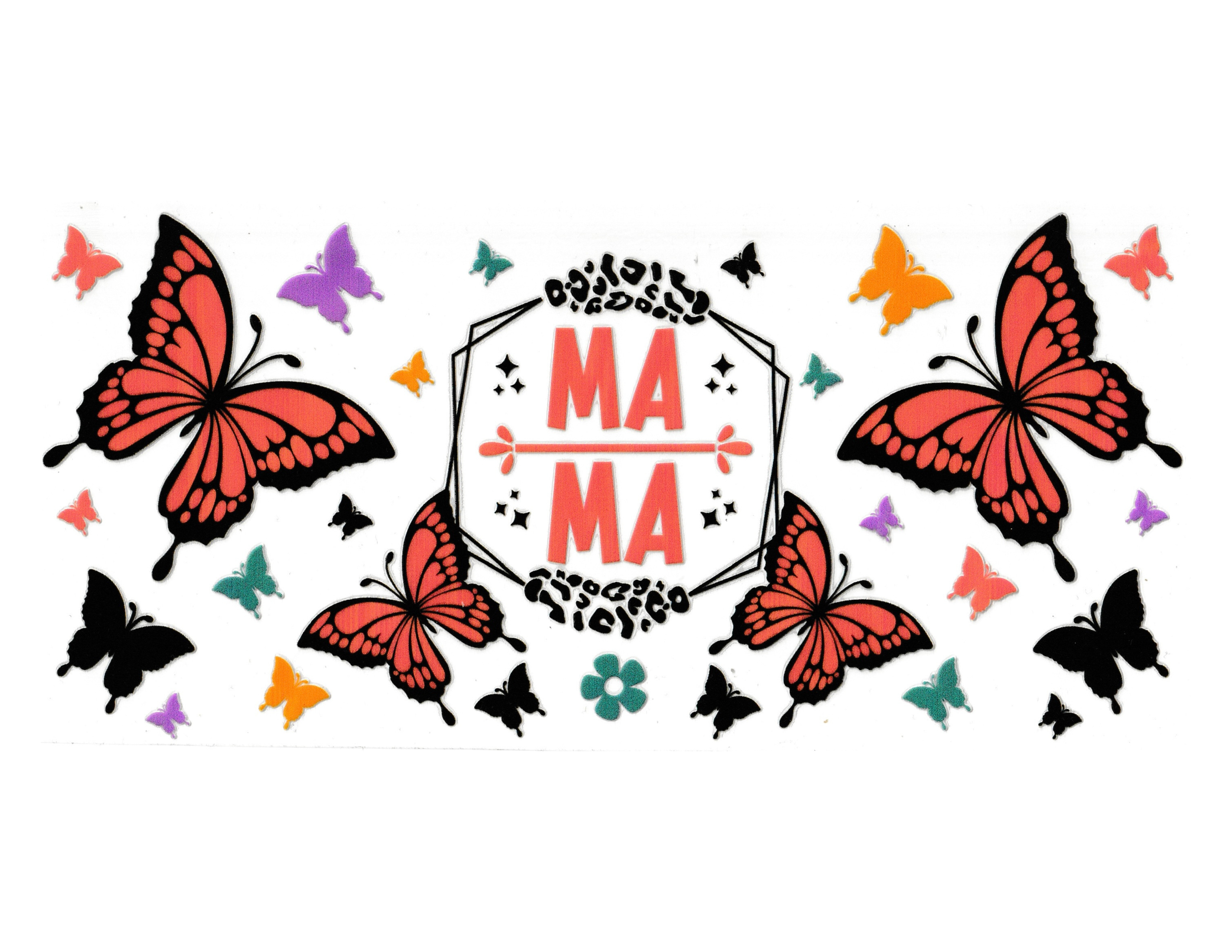 16oz Cup Wrap Mom Butterfly