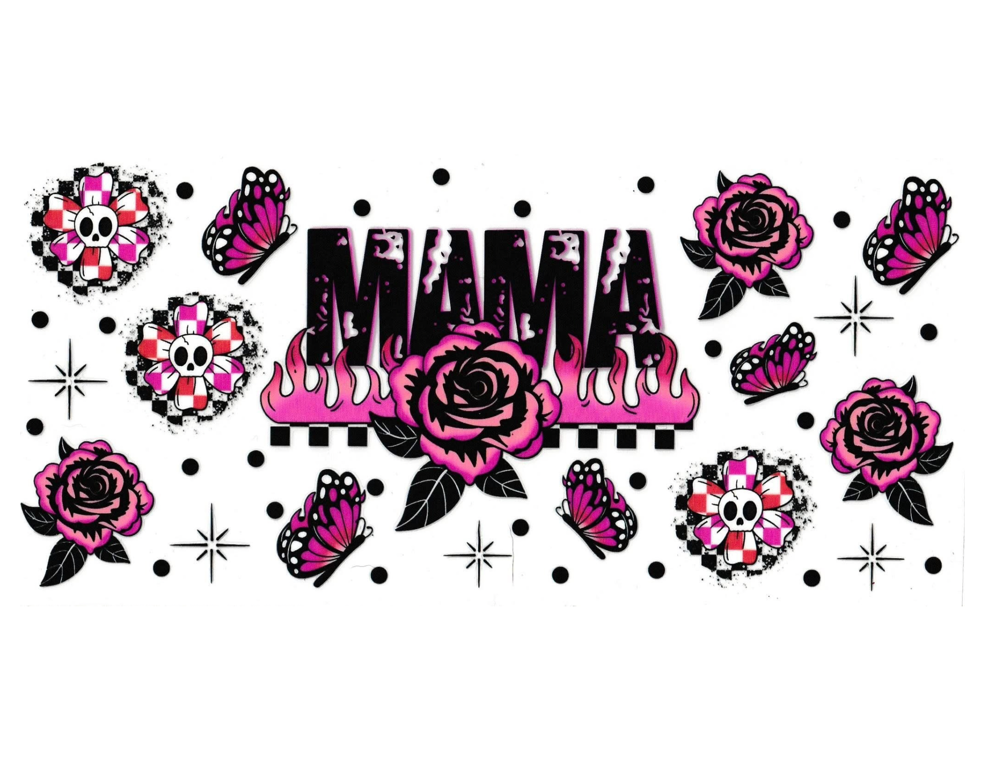 16oz Cup Wrap Mom Flowers