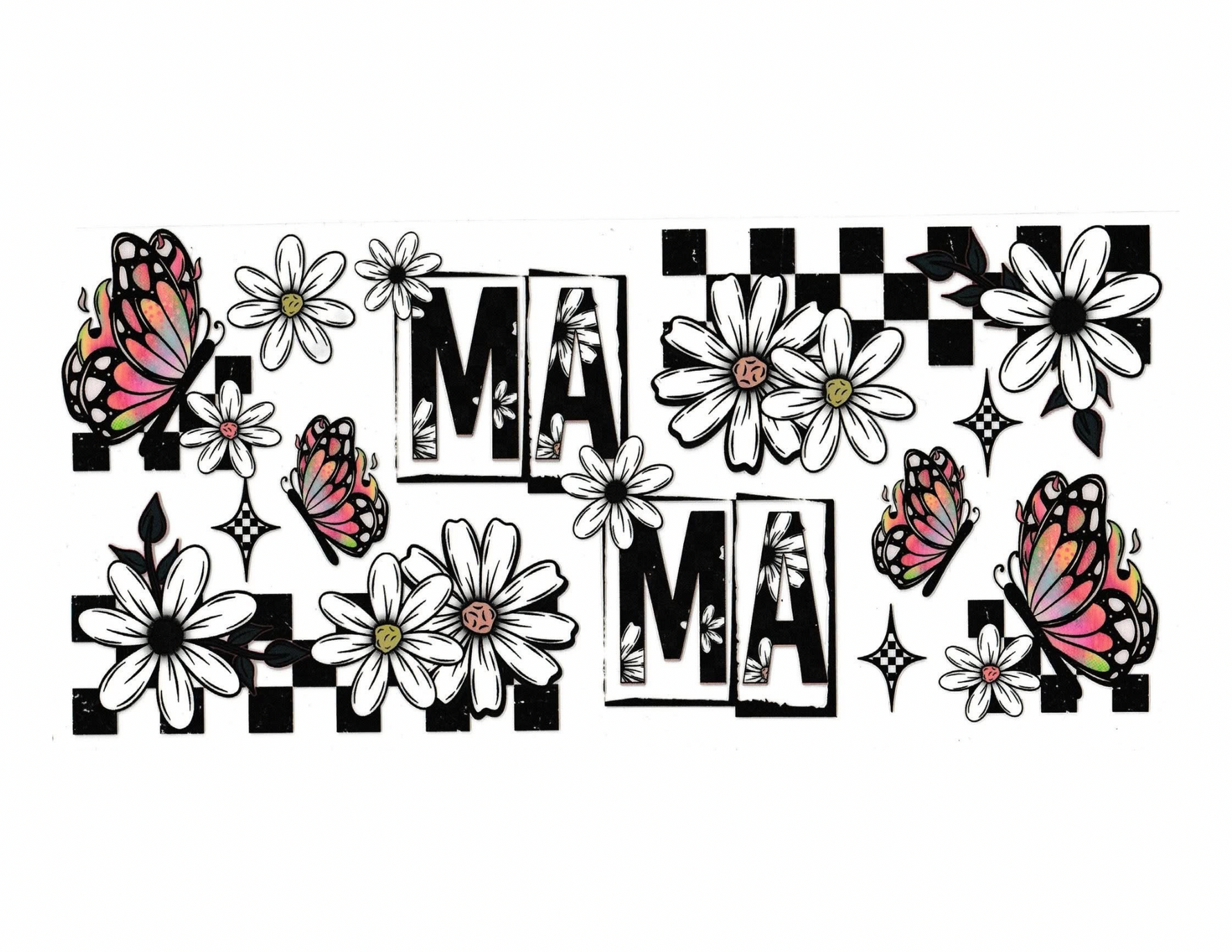 16oz Cup Wrap Mom Flowers
