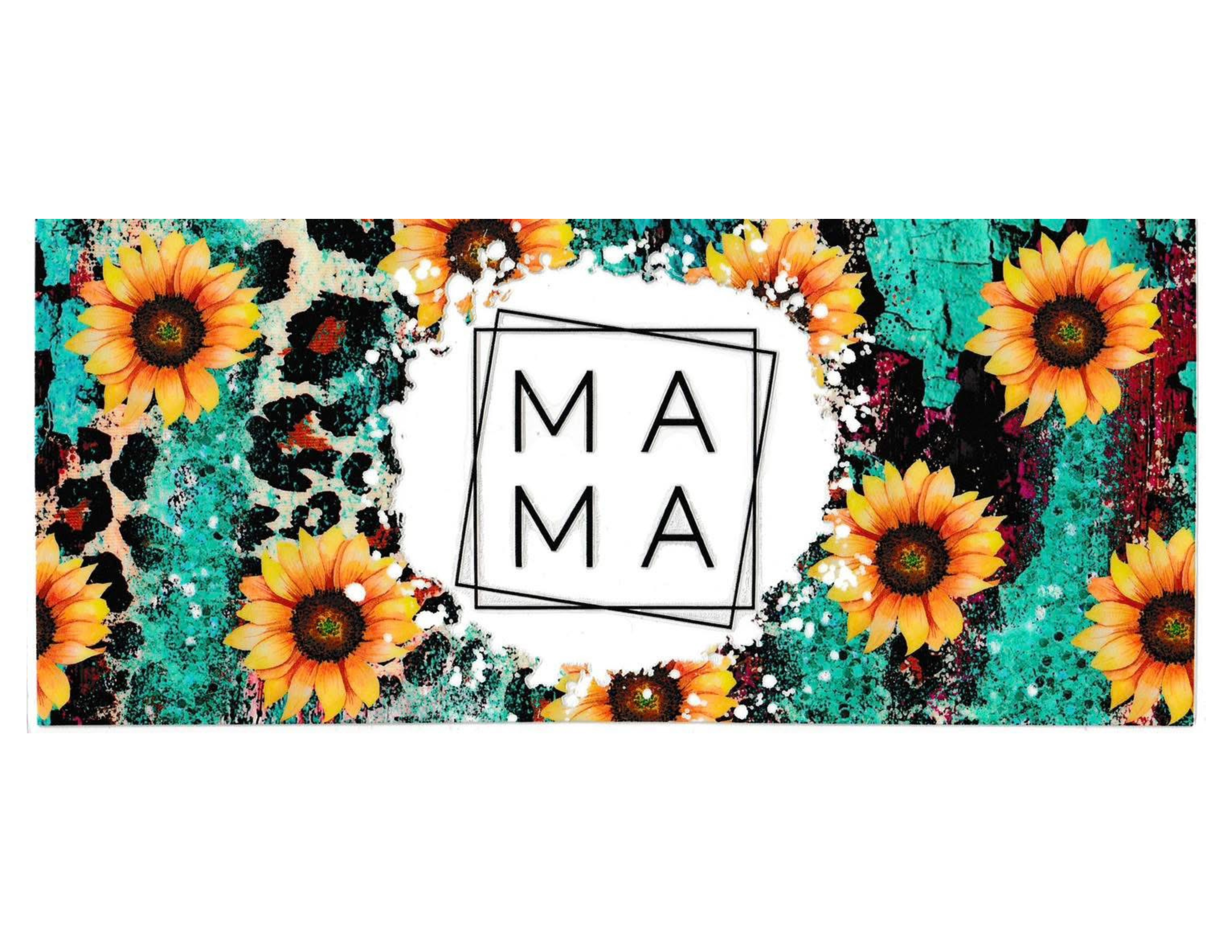 16oz Cup Wrap Mom with Sunflowers