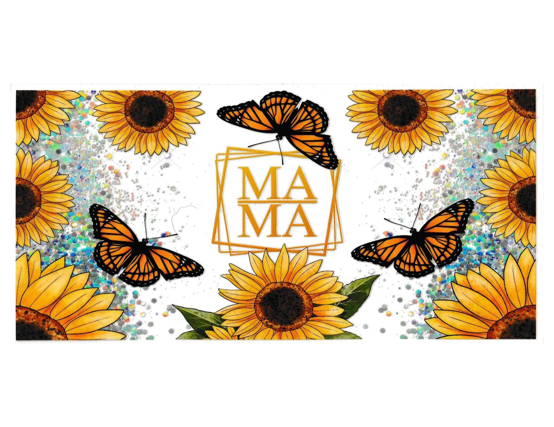 16oz Cup Wrap Mom with Sunflowers