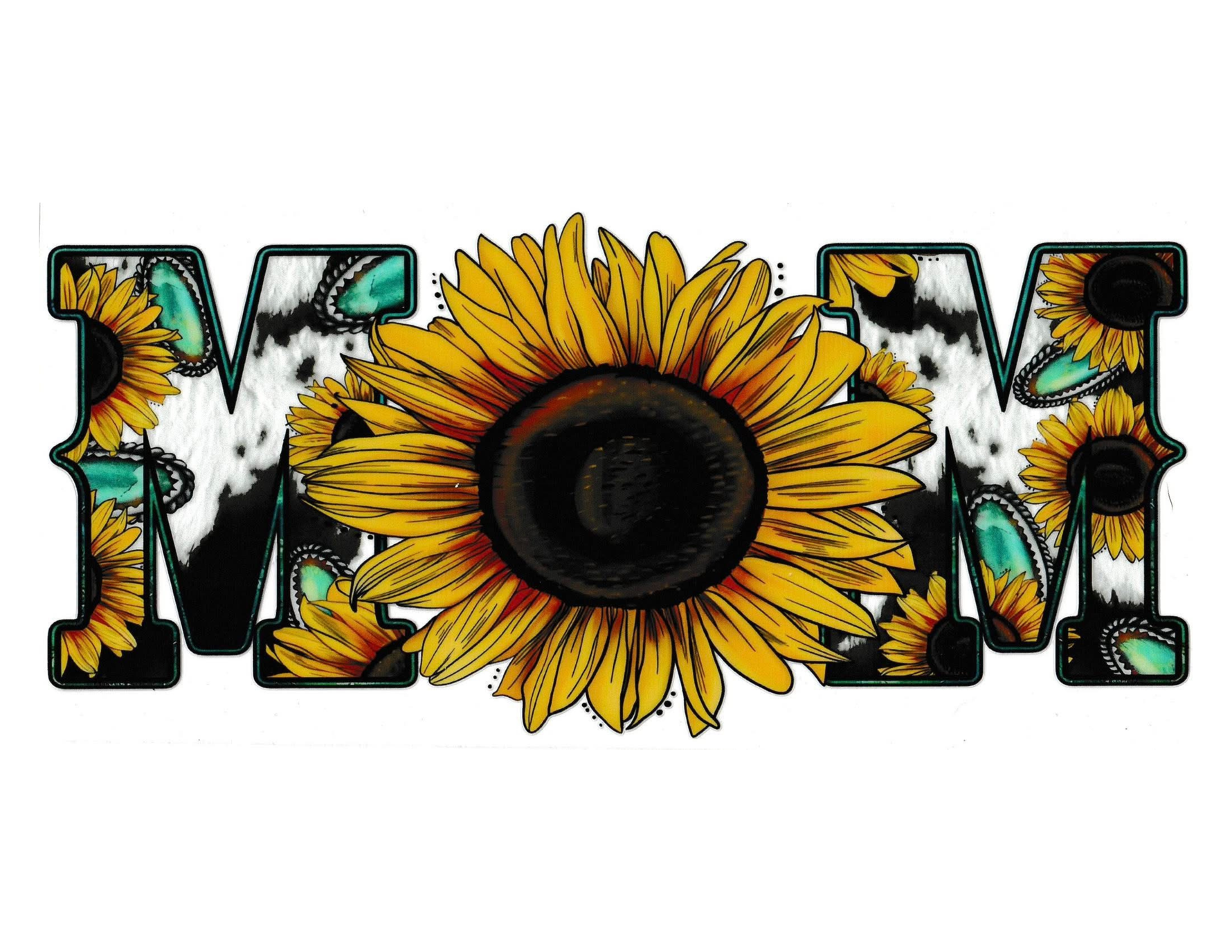 16oz Cup Wrap Mom with Sunflowers