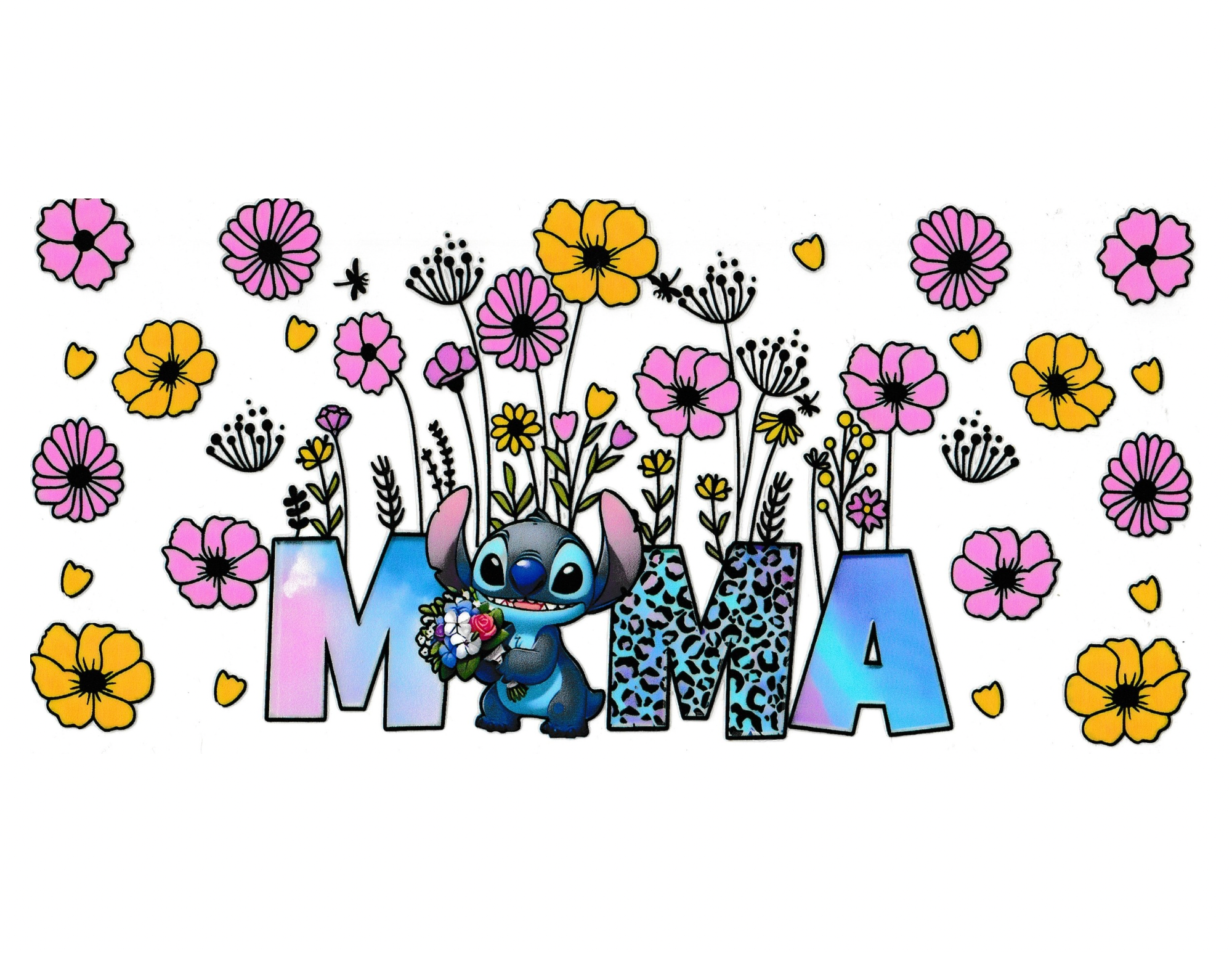 16oz Cup Wrap Mama Cartoons
