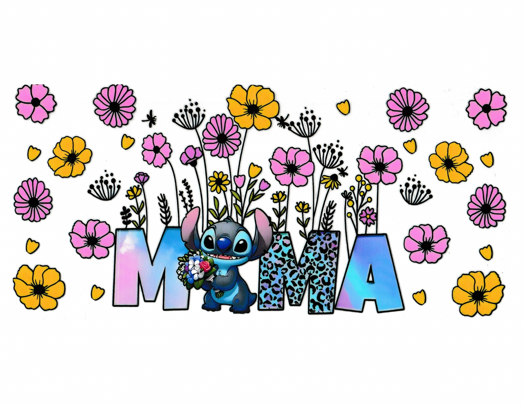 16oz Cup Wrap Mama Cartoons