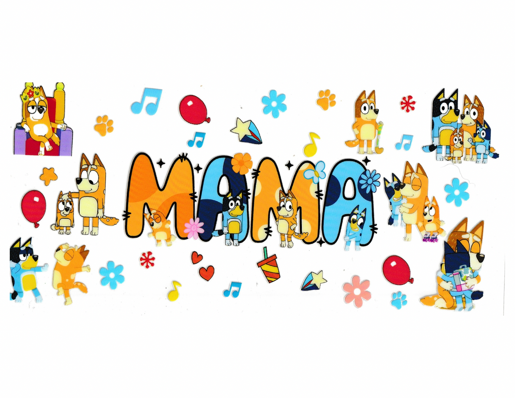 16oz Cup Wrap Mama Cartoons