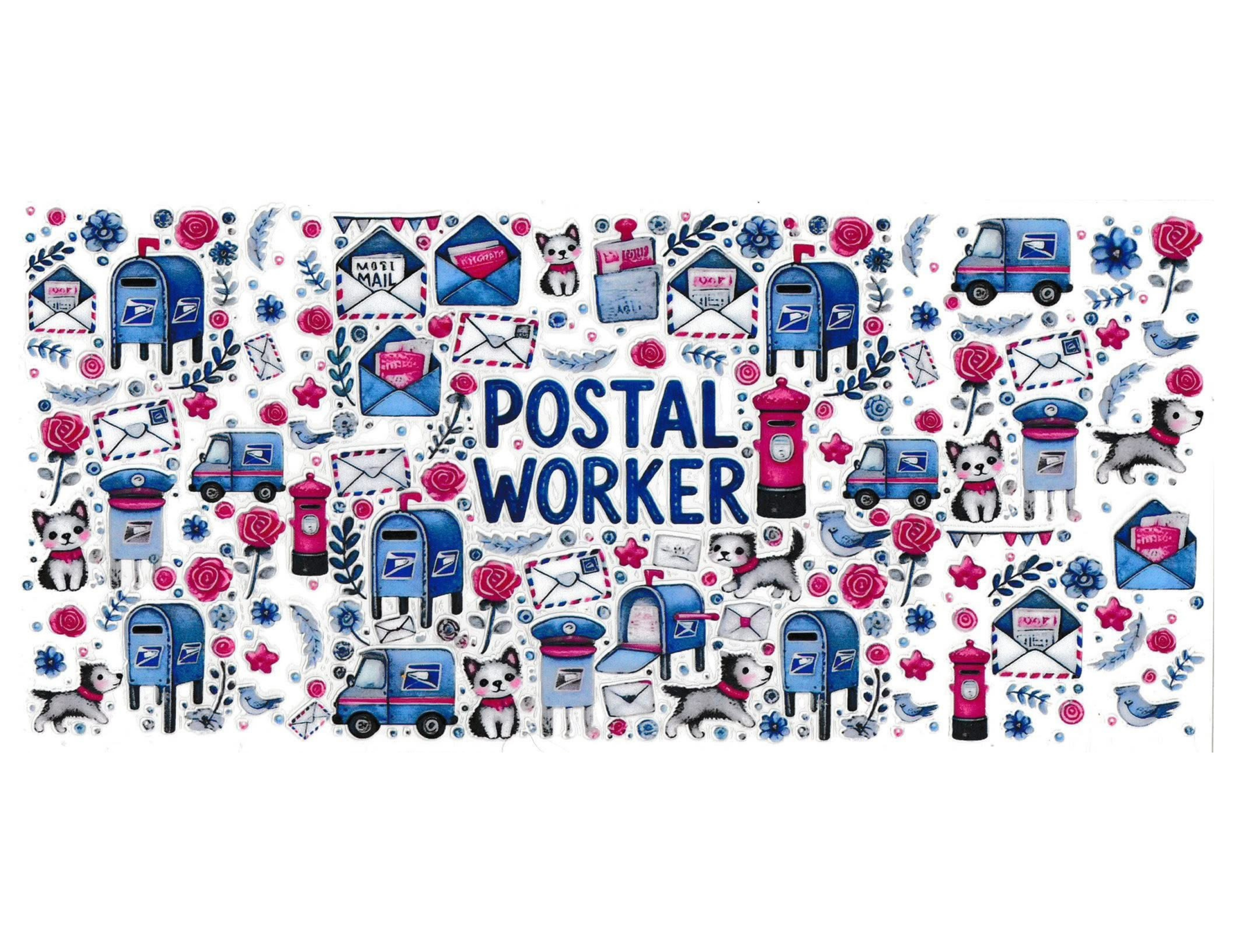 16oz Cup Wrap Postal Worker