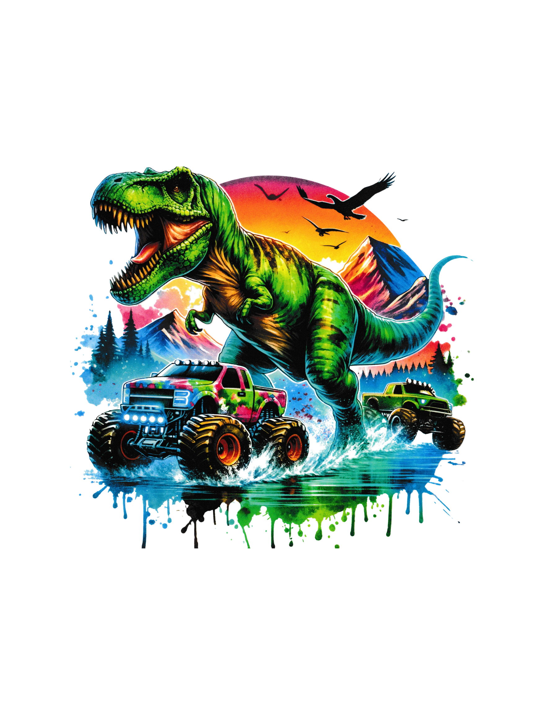 10in Dino and Monster Truck