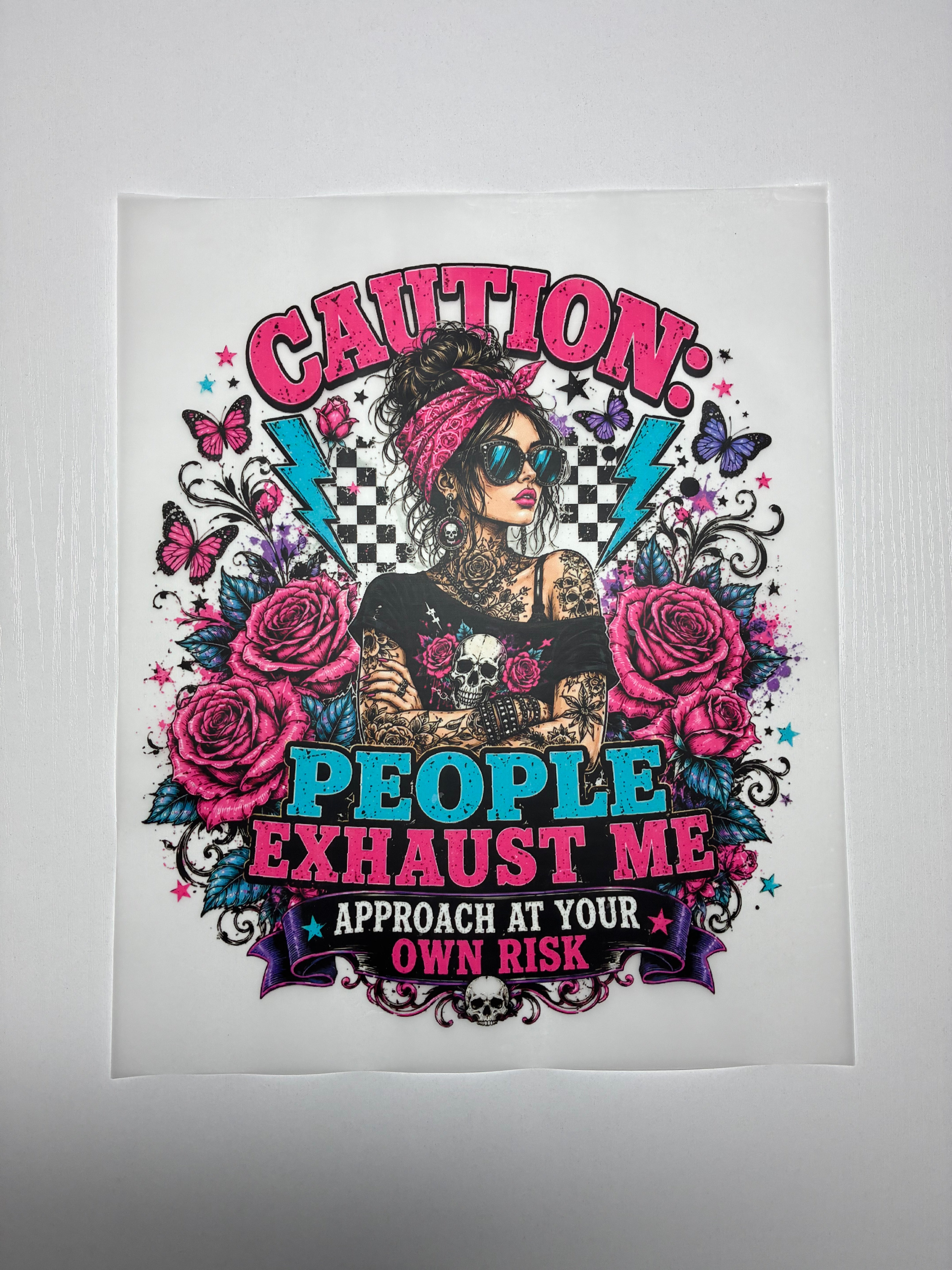 People Exhaust Me Shirt Transfer