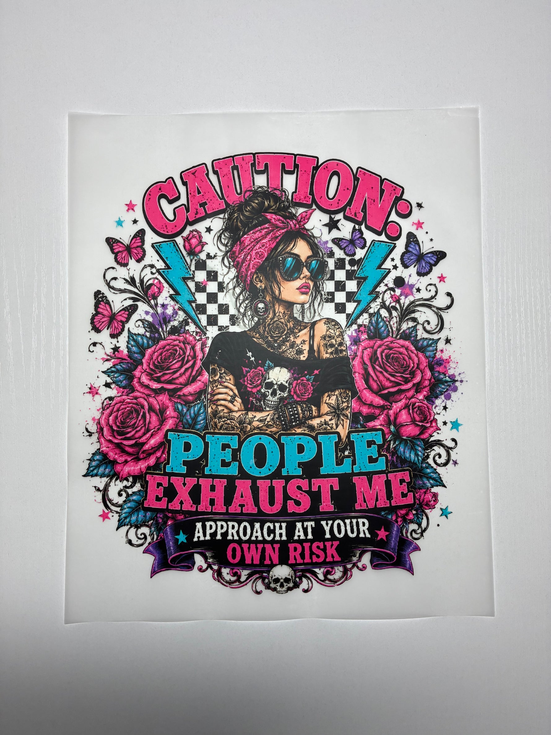 People Exhaust Me Shirt Transfer