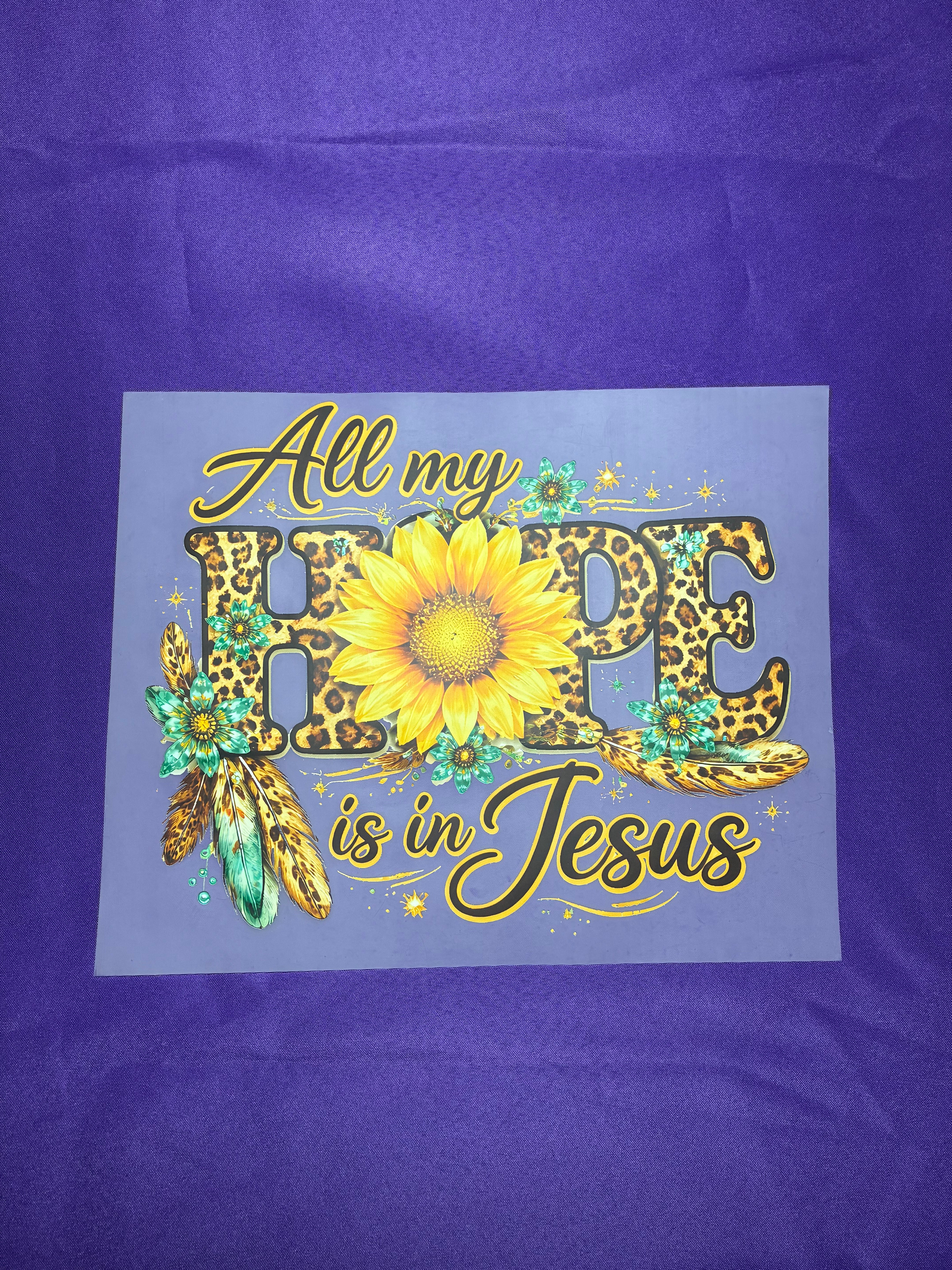 Hope is in Jesus Shirt Transfer