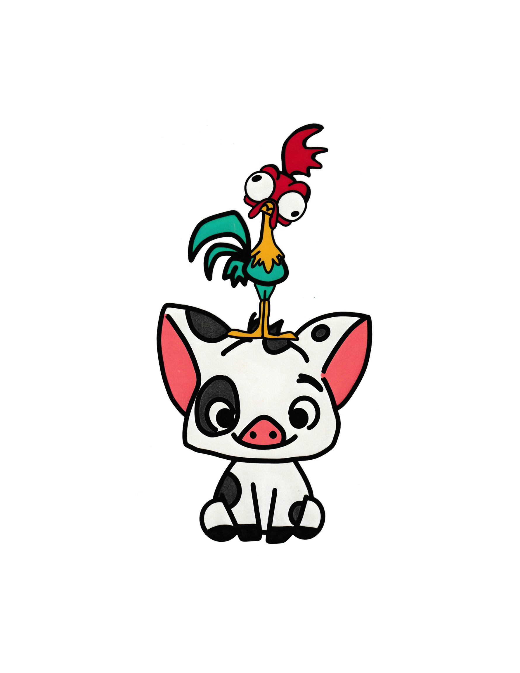 Pig and Chicken Shirt Transfer